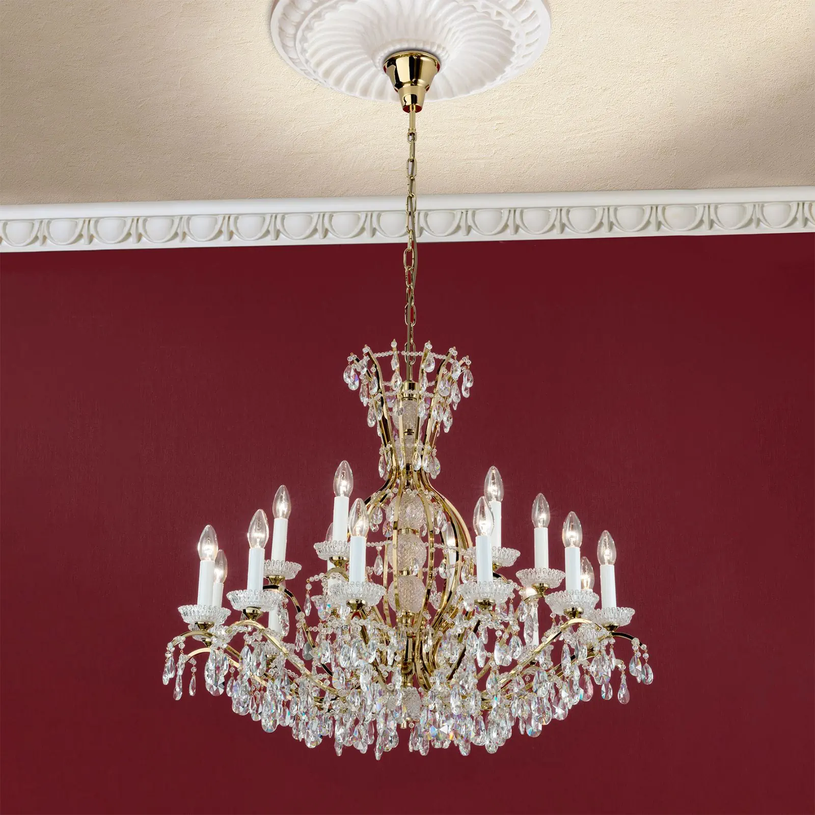 Luster HIROHITO, 18 izvora svetla, zlatni - 9