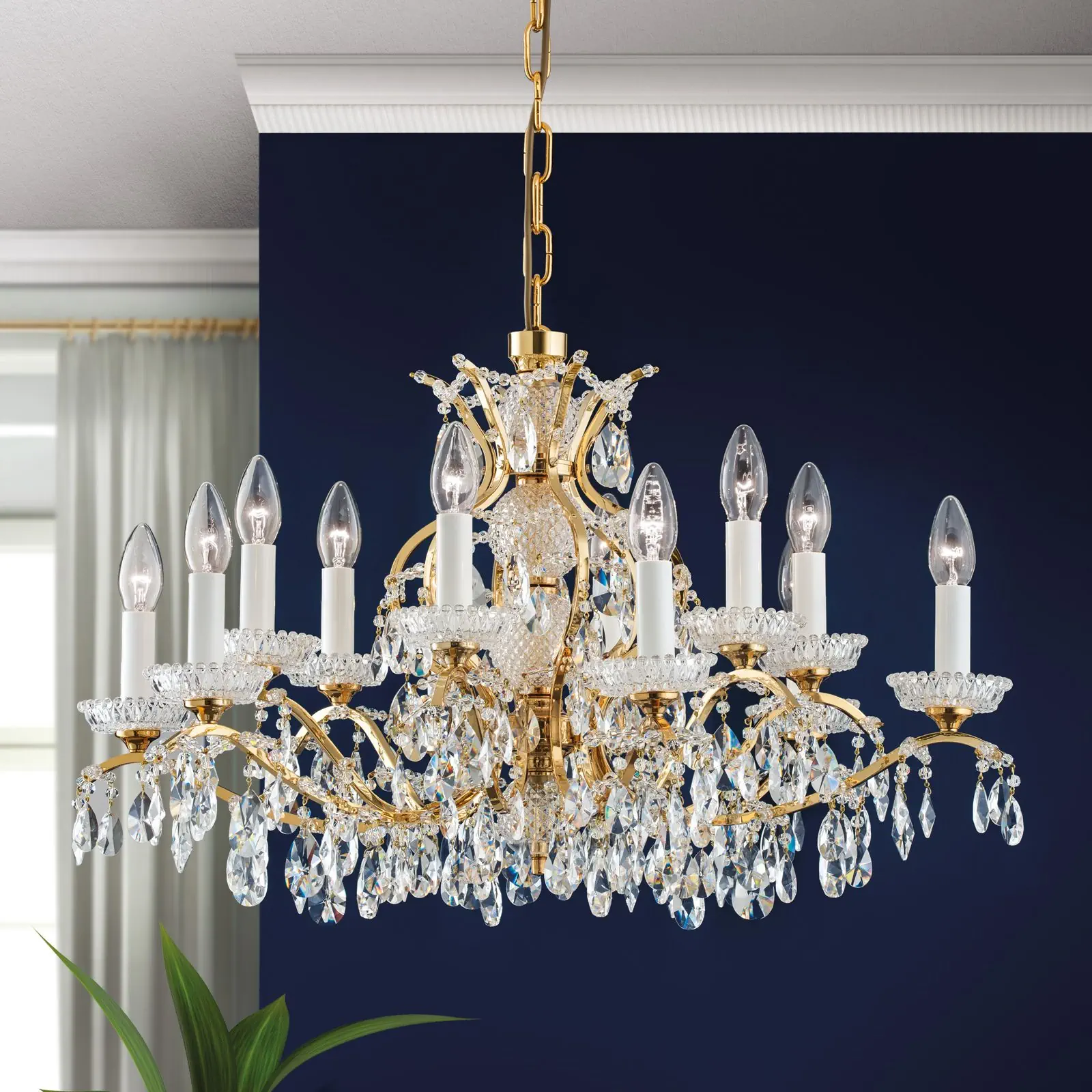 Luster HIROHITO, 6+6 izvora svetla, zlatni