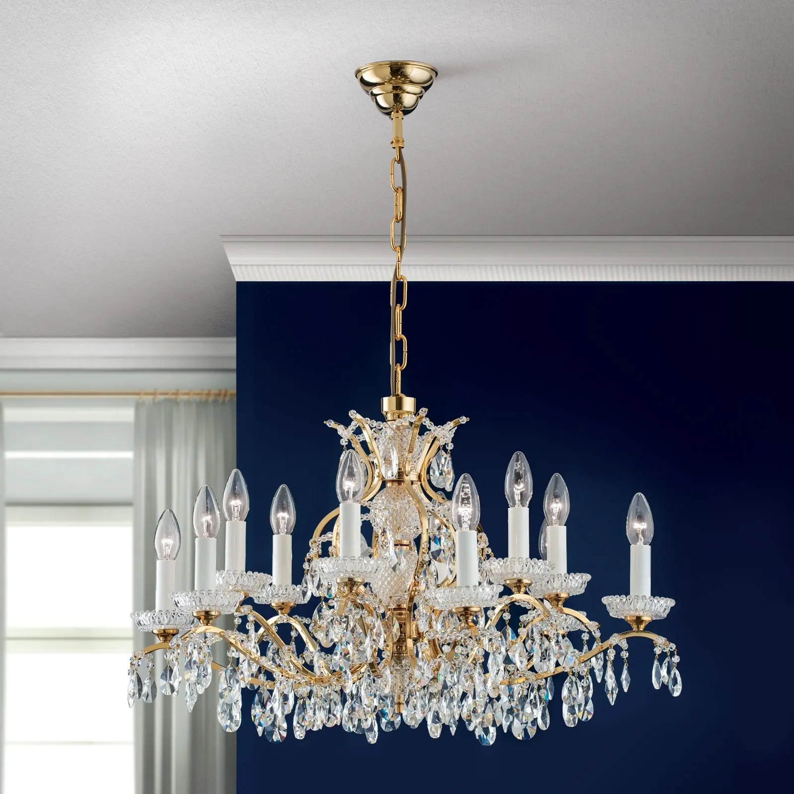 Luster HIROHITO, 6+6 izvora svetla, zlatni - 7