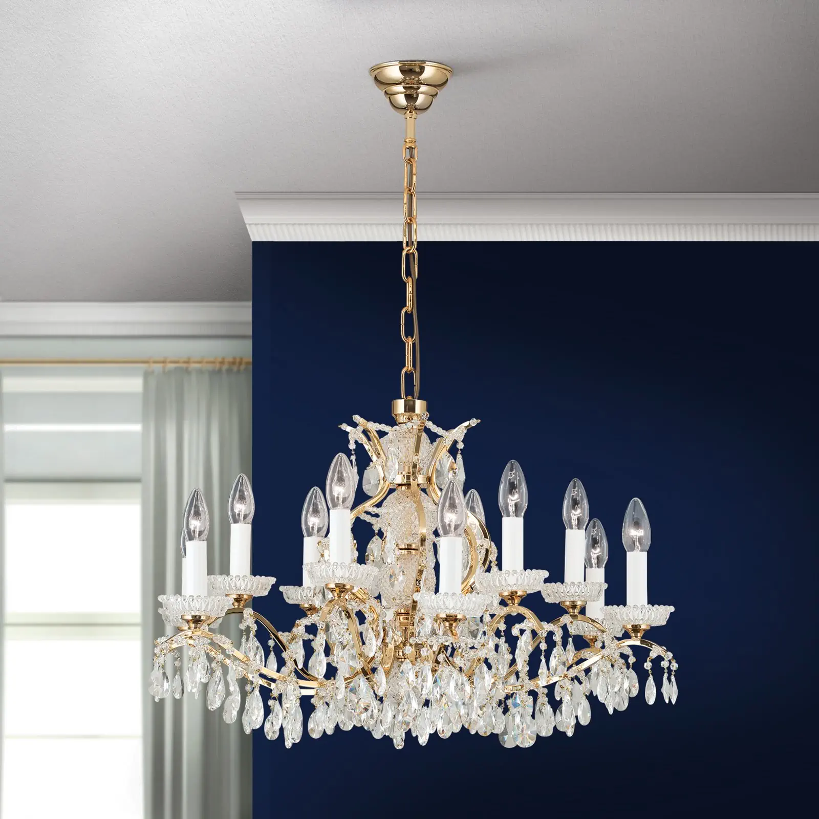 Luster HIROHITO, 6+6 izvora svetla, zlatni - 8