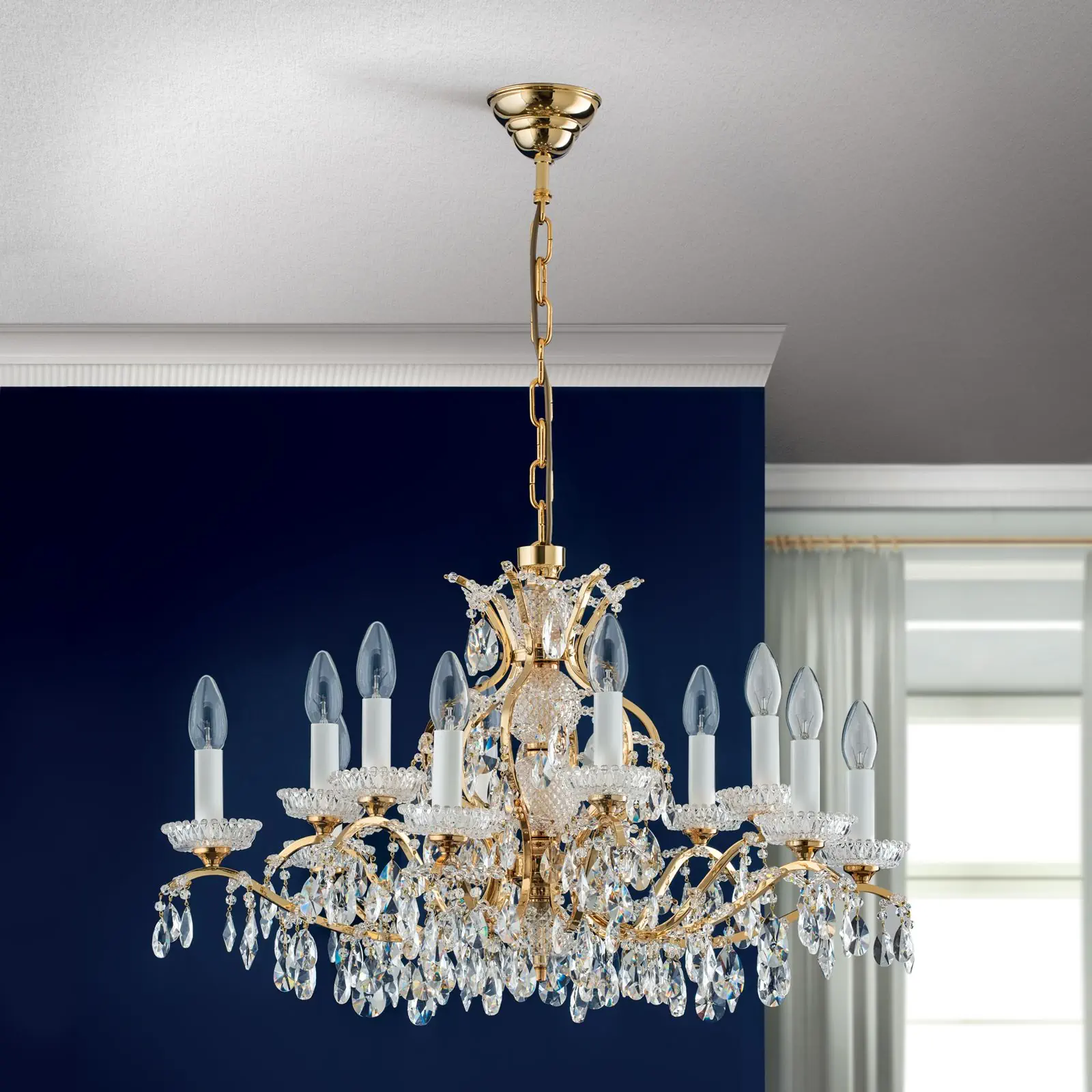 Luster HIROHITO, 6+6 izvora svetla, zlatni - 9