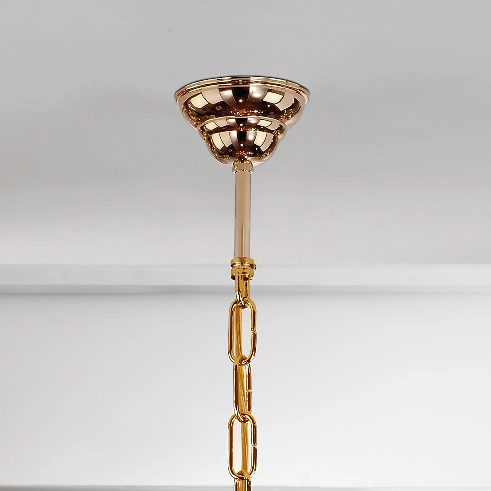 Luster KRISTALLDESIGN, 36 izvora svetla, zlatni sa šampanj tekstilnim abažurima - 2