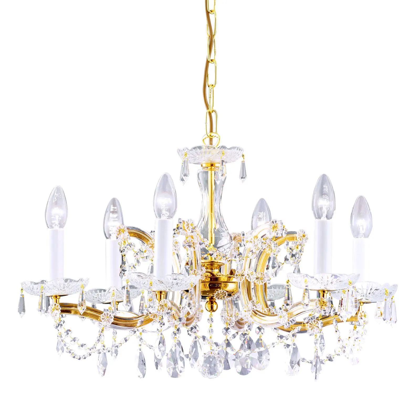 Luster MARIA THERESIA, 6 izvora svetla, zlatni - 4