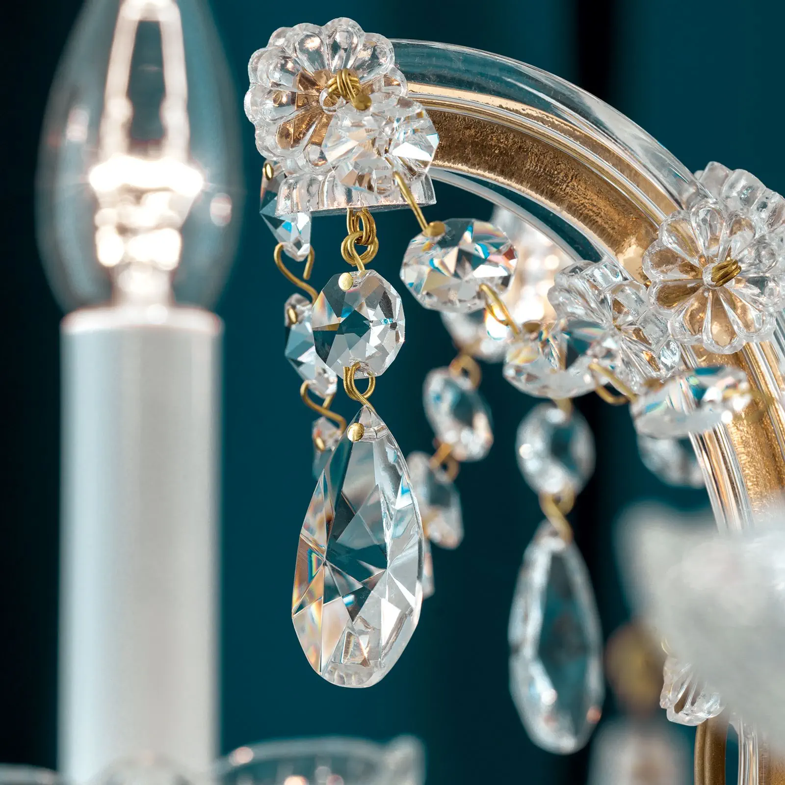 Luster MARIA THERESIA, 6 izvora svetla, zlatni - 6