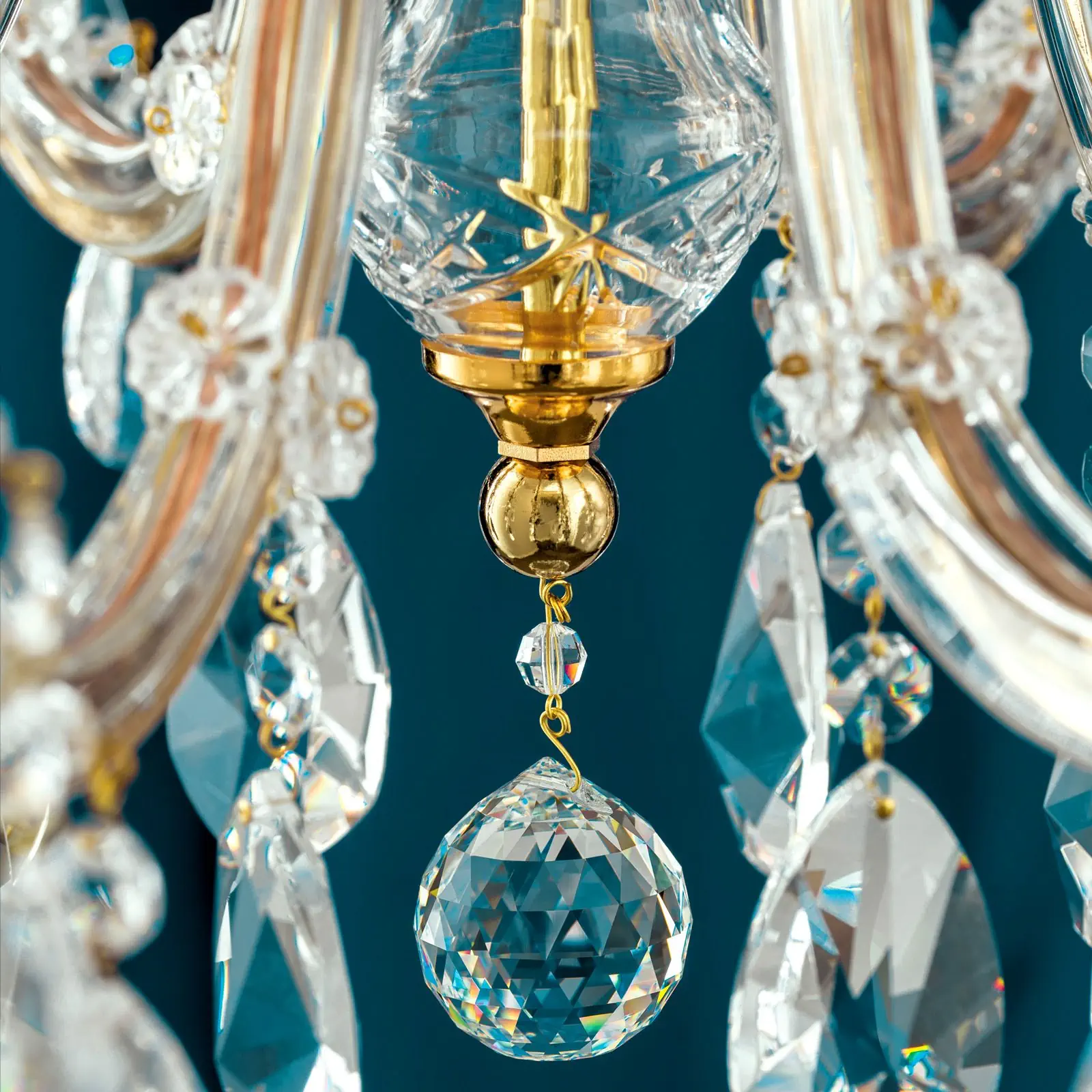 Luster MARIA THERESIA, 8 izvora svetla, zlatni - 3