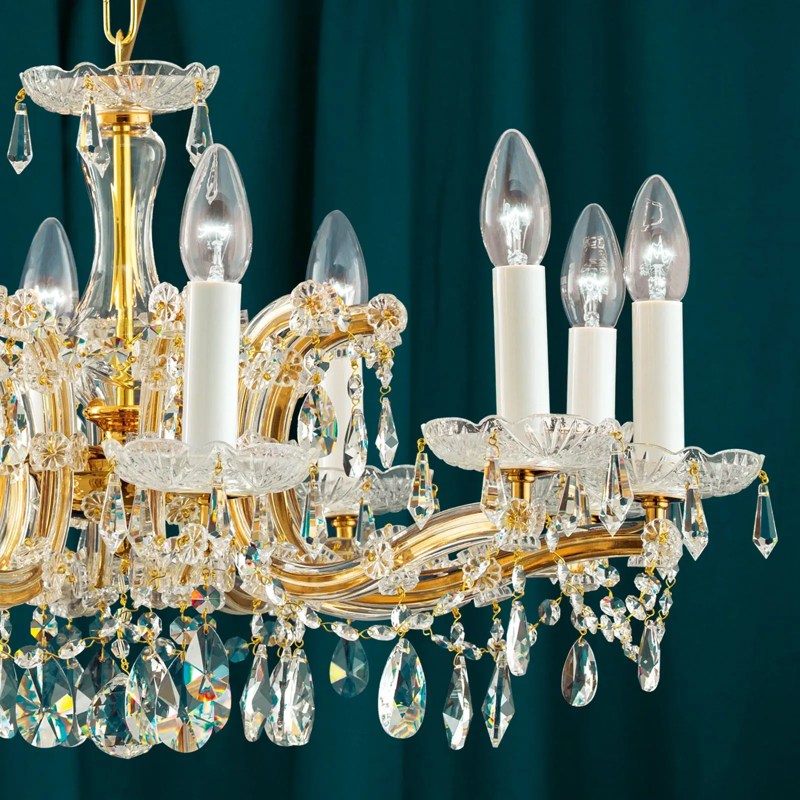 Luster MARIA THERESIA, 10 izvora svetla, zlatni - 2