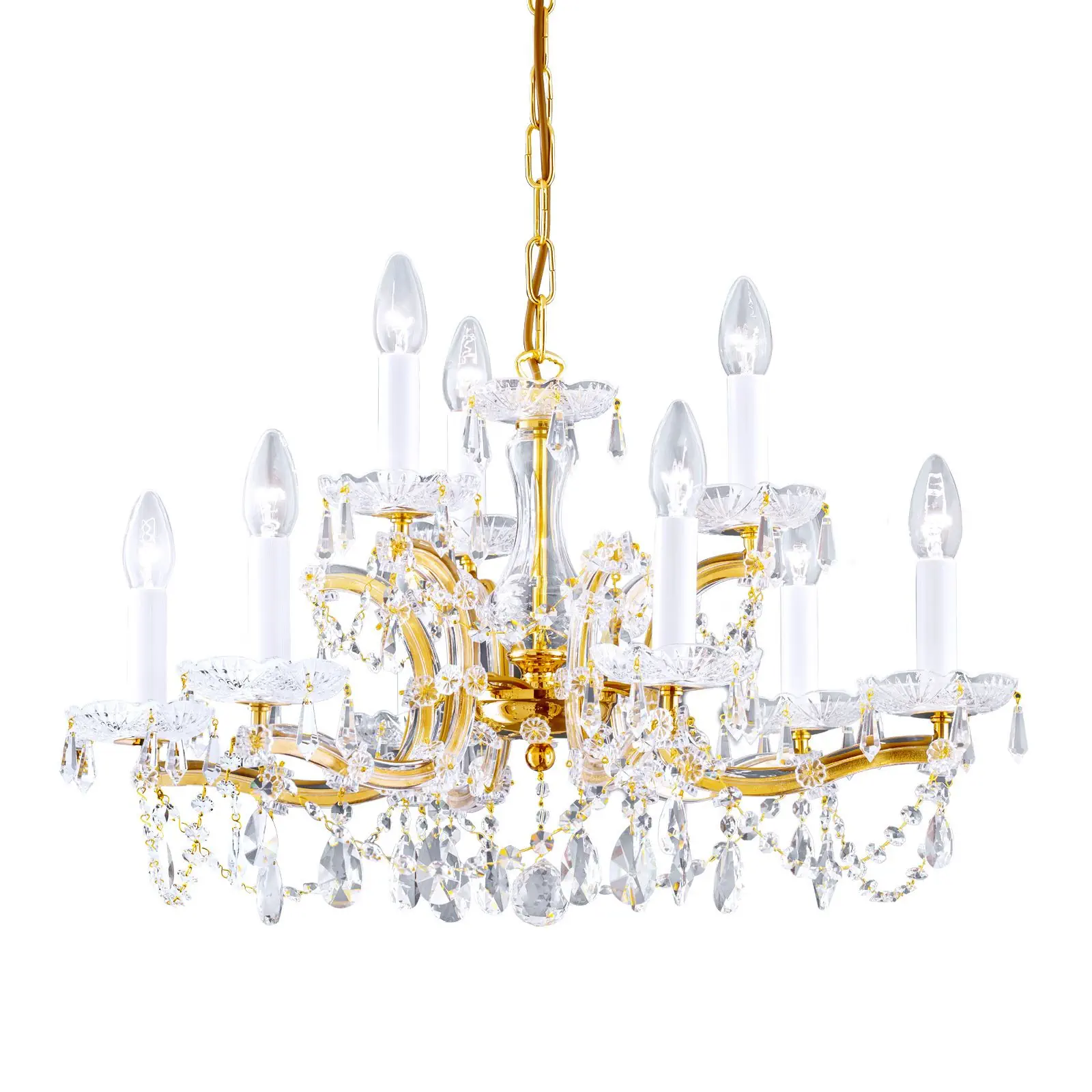 Luster MARIA THERESIA, 9 izvora svetla, zlatni - 4