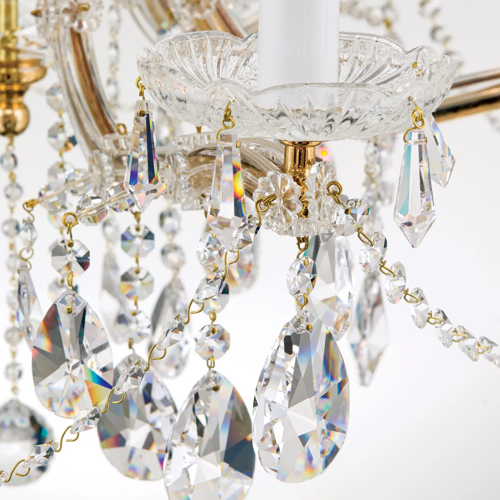 Kristalni luster MARIA THERESIA, 6 izvora svetla, zlato - 5