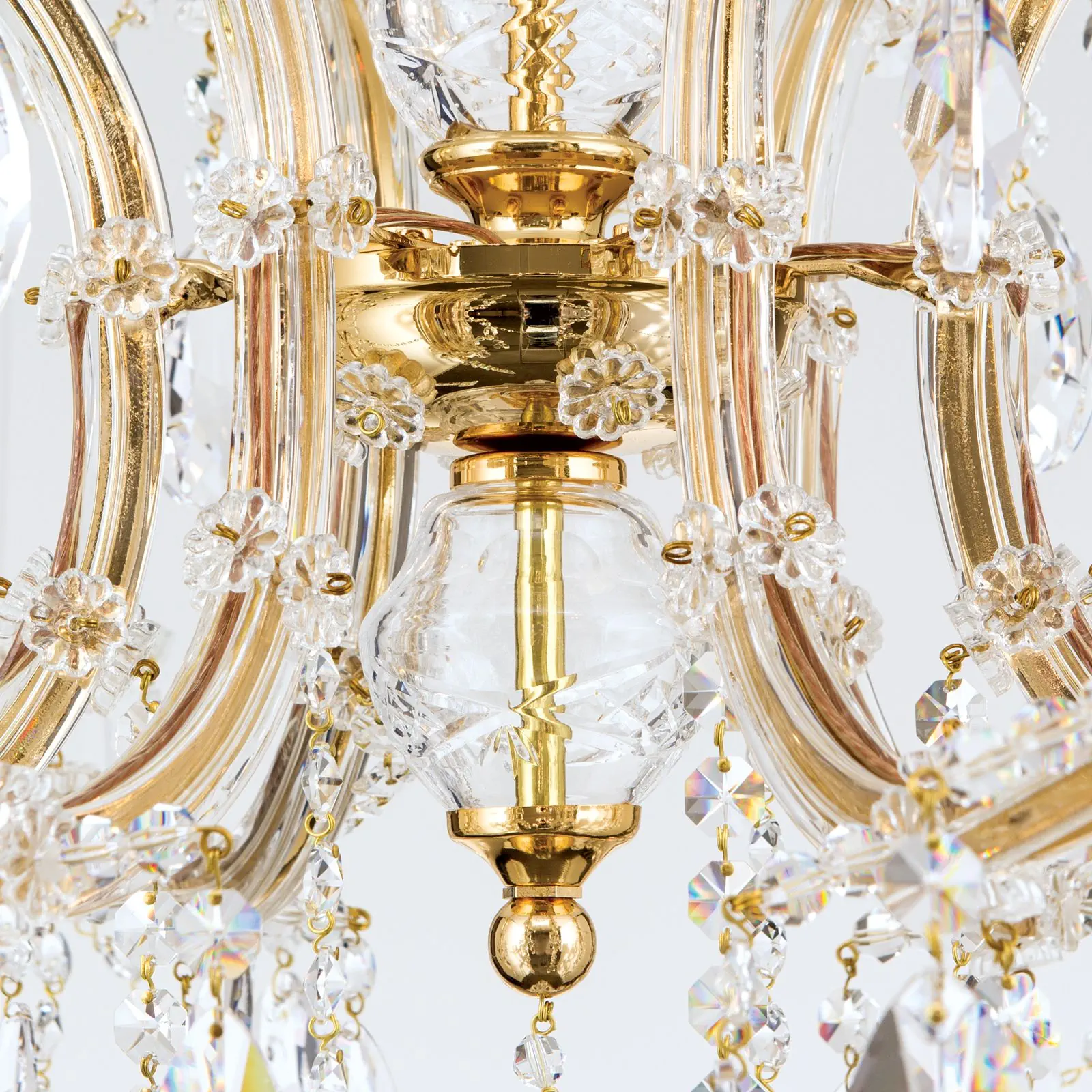 Kristalni luster MARIA THERESIA, 6 izvora svetla, zlato - 6