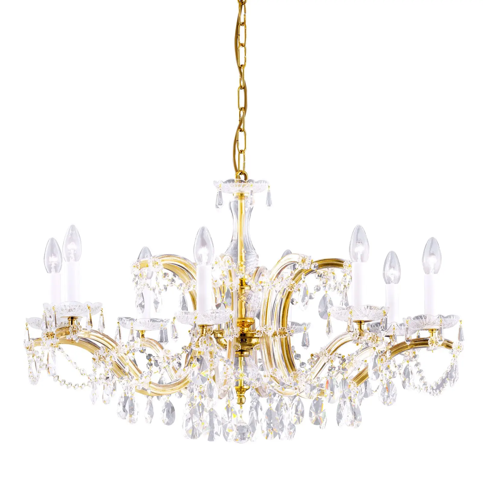 Kristalni luster MARIA THERESIA, 8 izvora svetla, zlato - 5