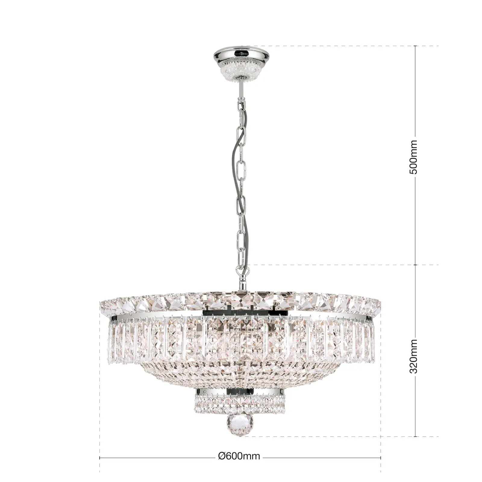 Luster AMBASSADOR, 15 izvora svetla, hrom - 7