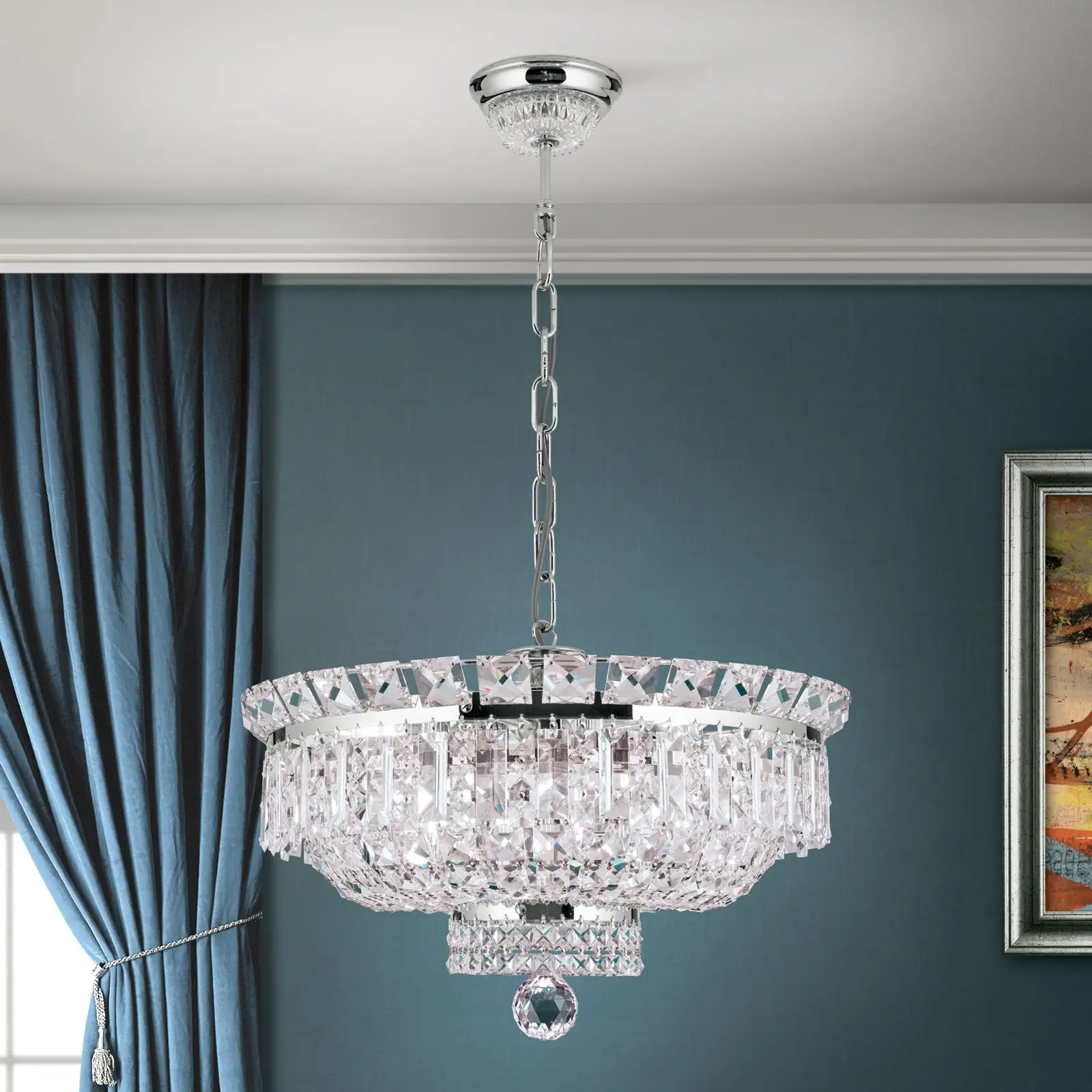 Luster AMBASSADOR, 9 izvora svetla, hrom - 1