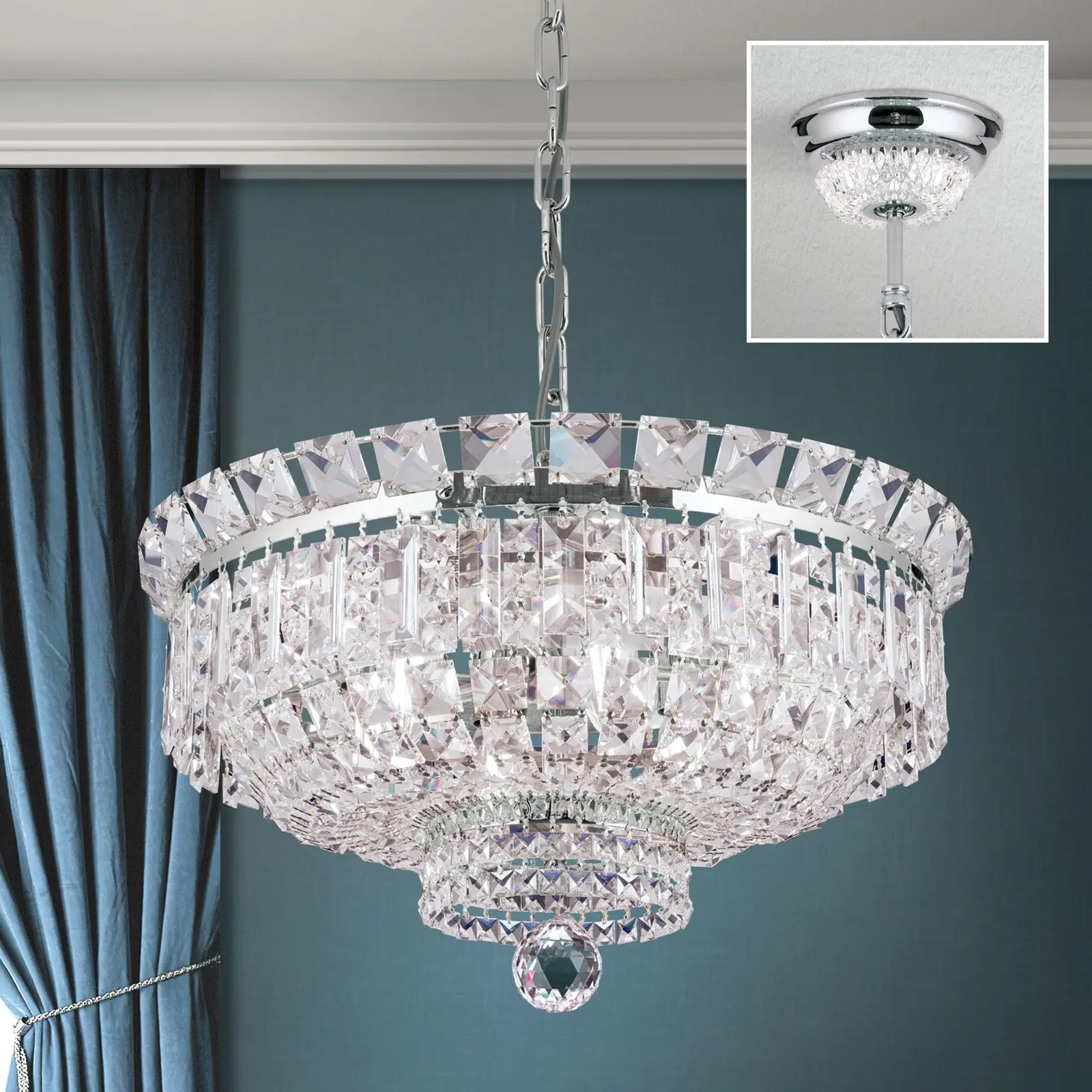 Luster AMBASSADOR, 9 izvora svetla, hrom - 2