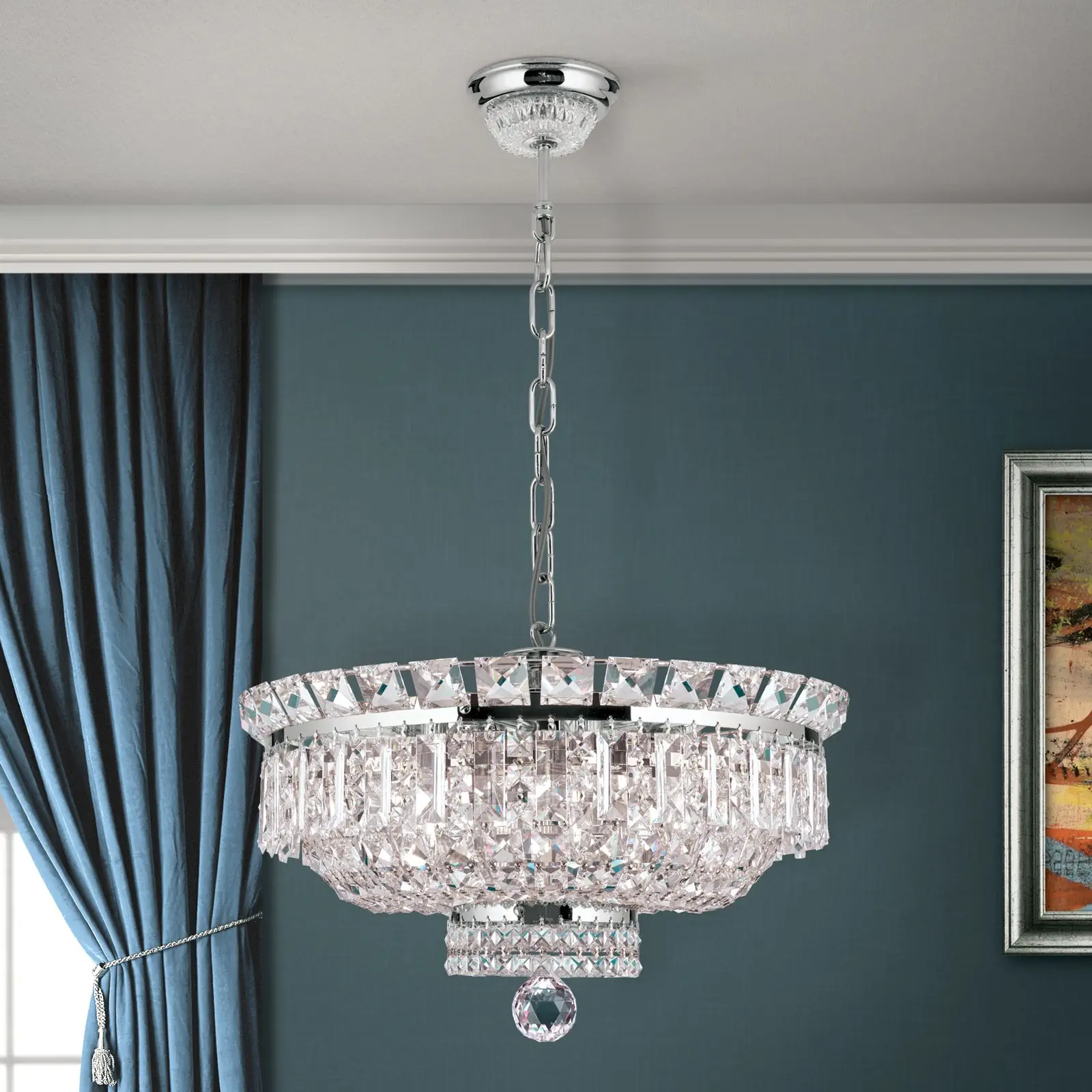 Luster AMBASSADOR, 9 izvora svetla, hrom - 3