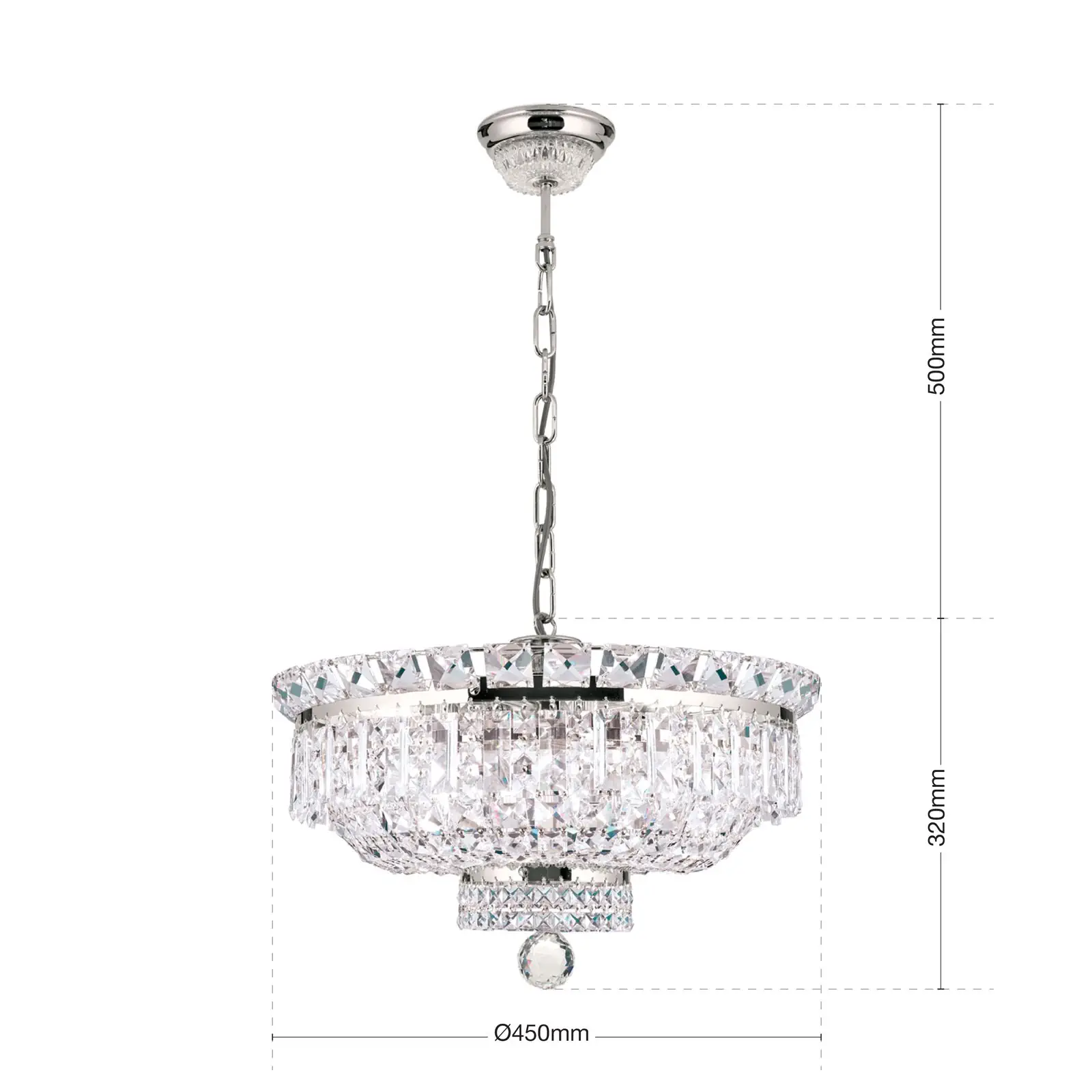 Luster AMBASSADOR, 9 izvora svetla, hrom - 7