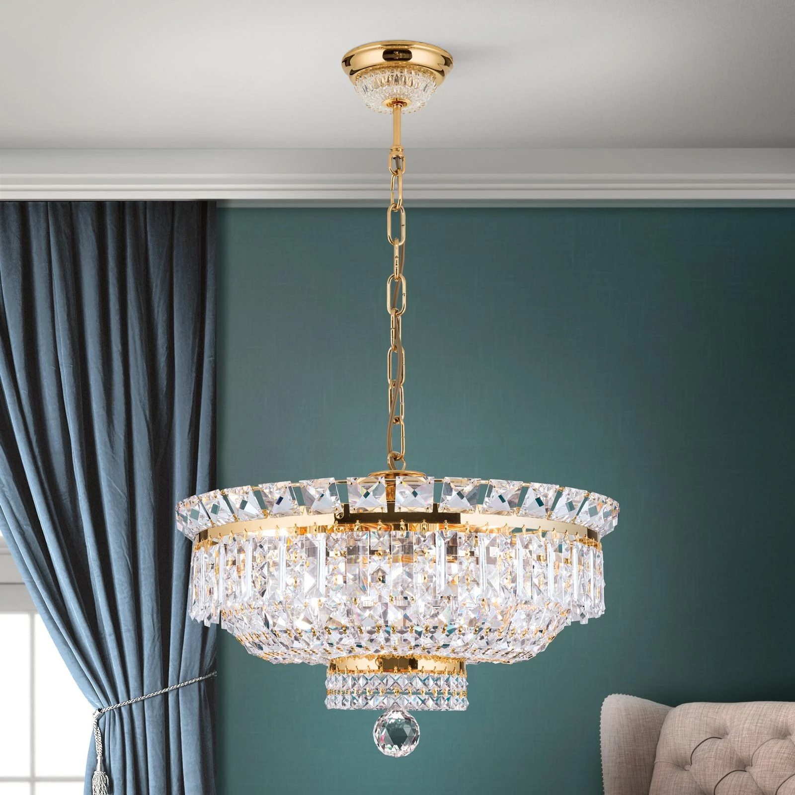 Luster Ambassador, Ø 45 cm, pozlaćen 24-karatnim zlatom - 1