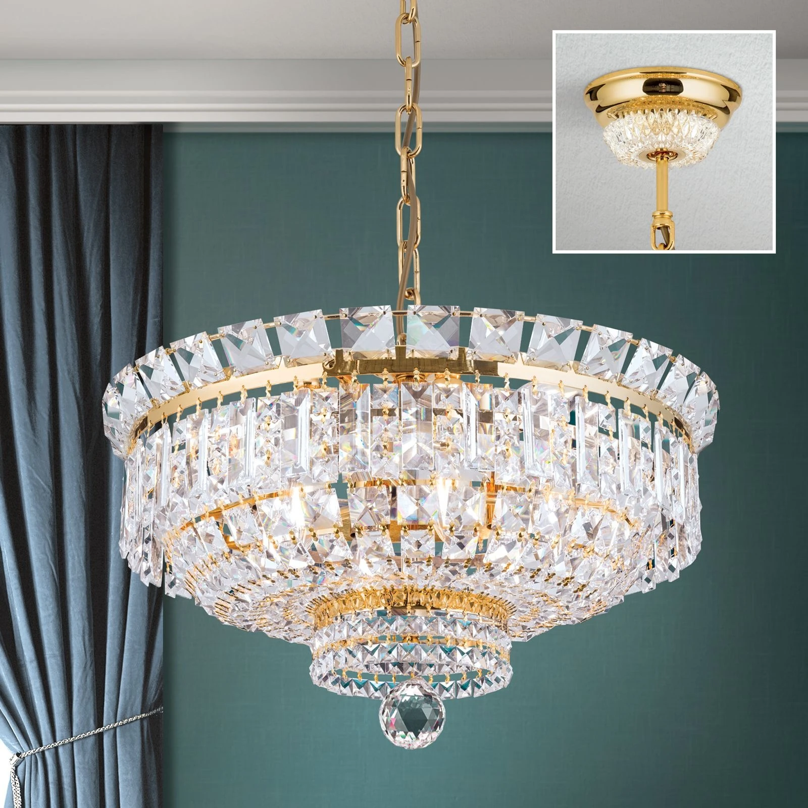 Luster Ambassador, Ø 45 cm, pozlaćen 24-karatnim zlatom - 2