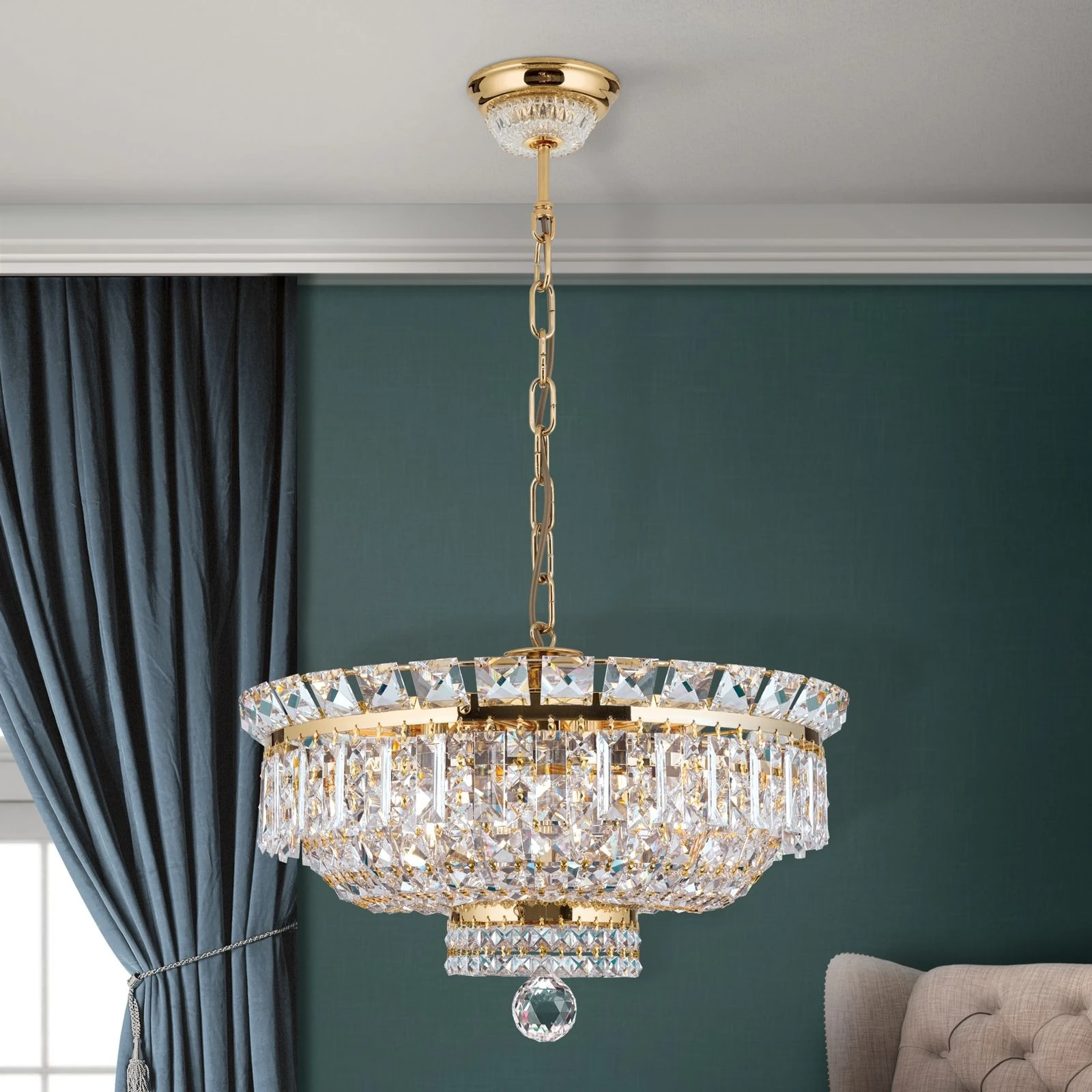 Luster Ambassador, Ø 45 cm, pozlaćen 24-karatnim zlatom - 3