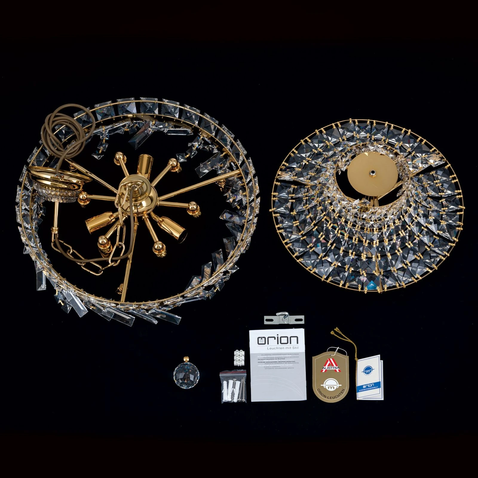 Luster Ambassador, Ø 45 cm, pozlaćen 24-karatnim zlatom - 8