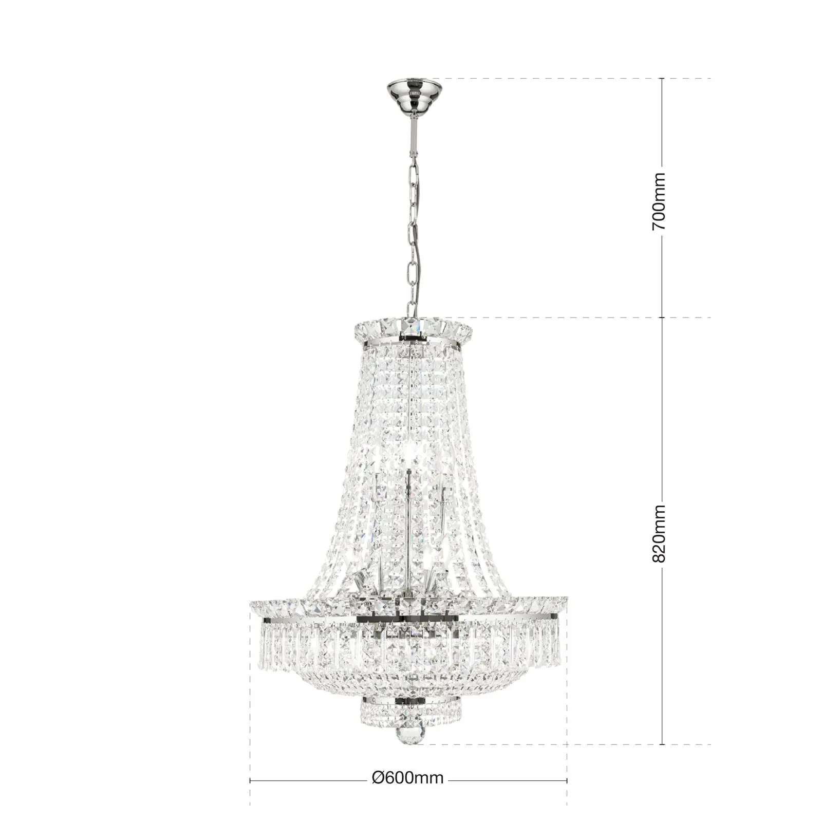 Luster AMBASSADOR, 15 izvora svetla, hrom - 7