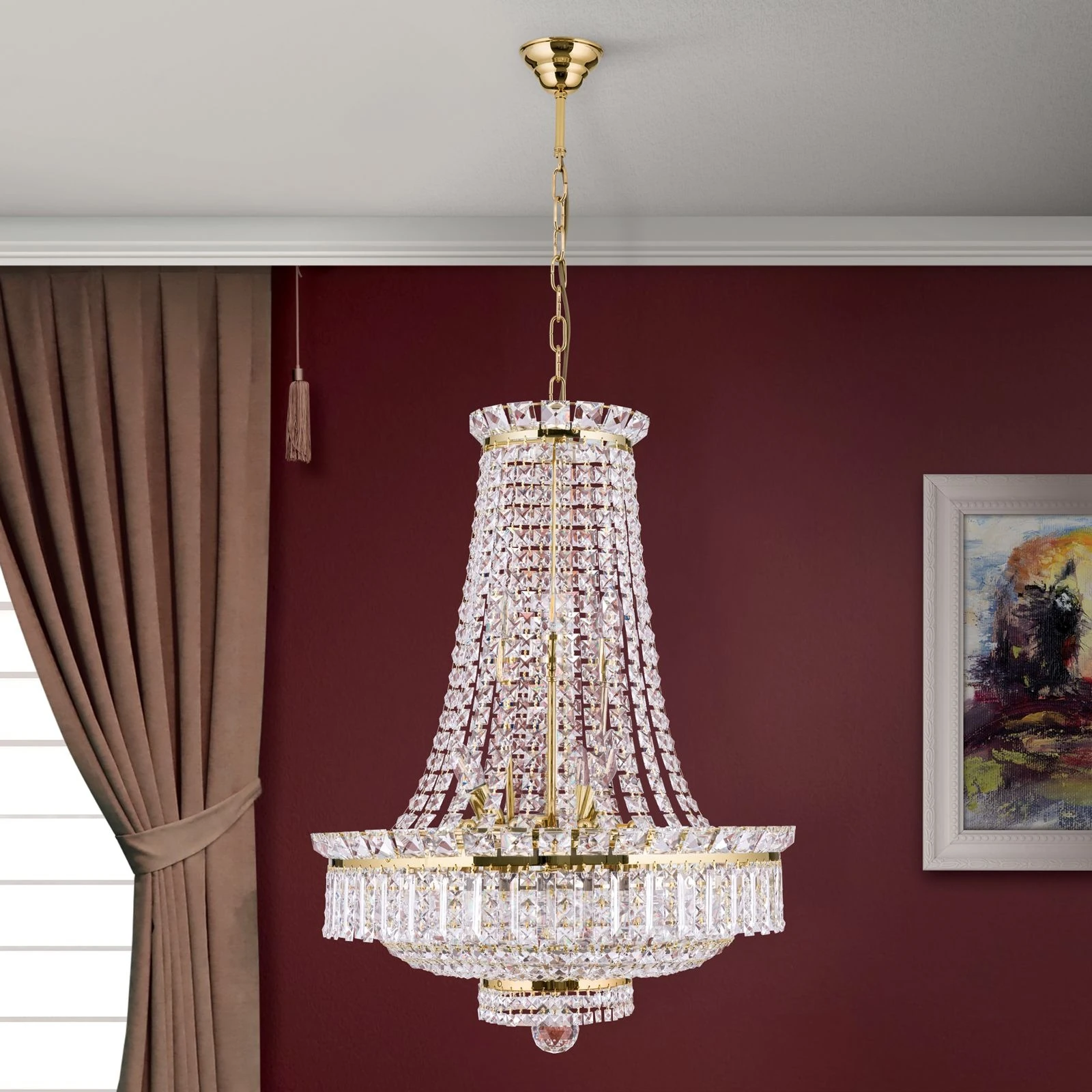 Luster Ambassador, sa 15 izvora svetla, pozlaćen 24-karatnim zlatom - 3