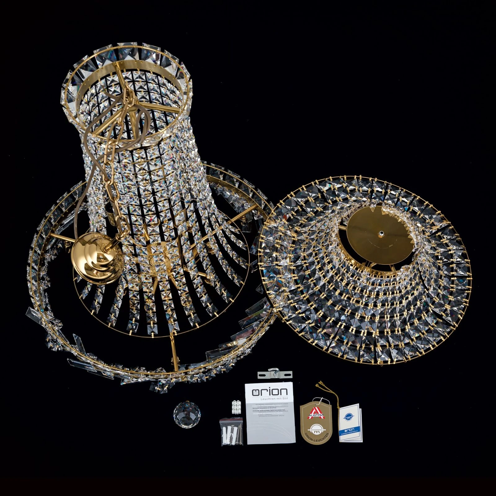 Luster Ambassador, sa 15 izvora svetla, pozlaćen 24-karatnim zlatom - 8