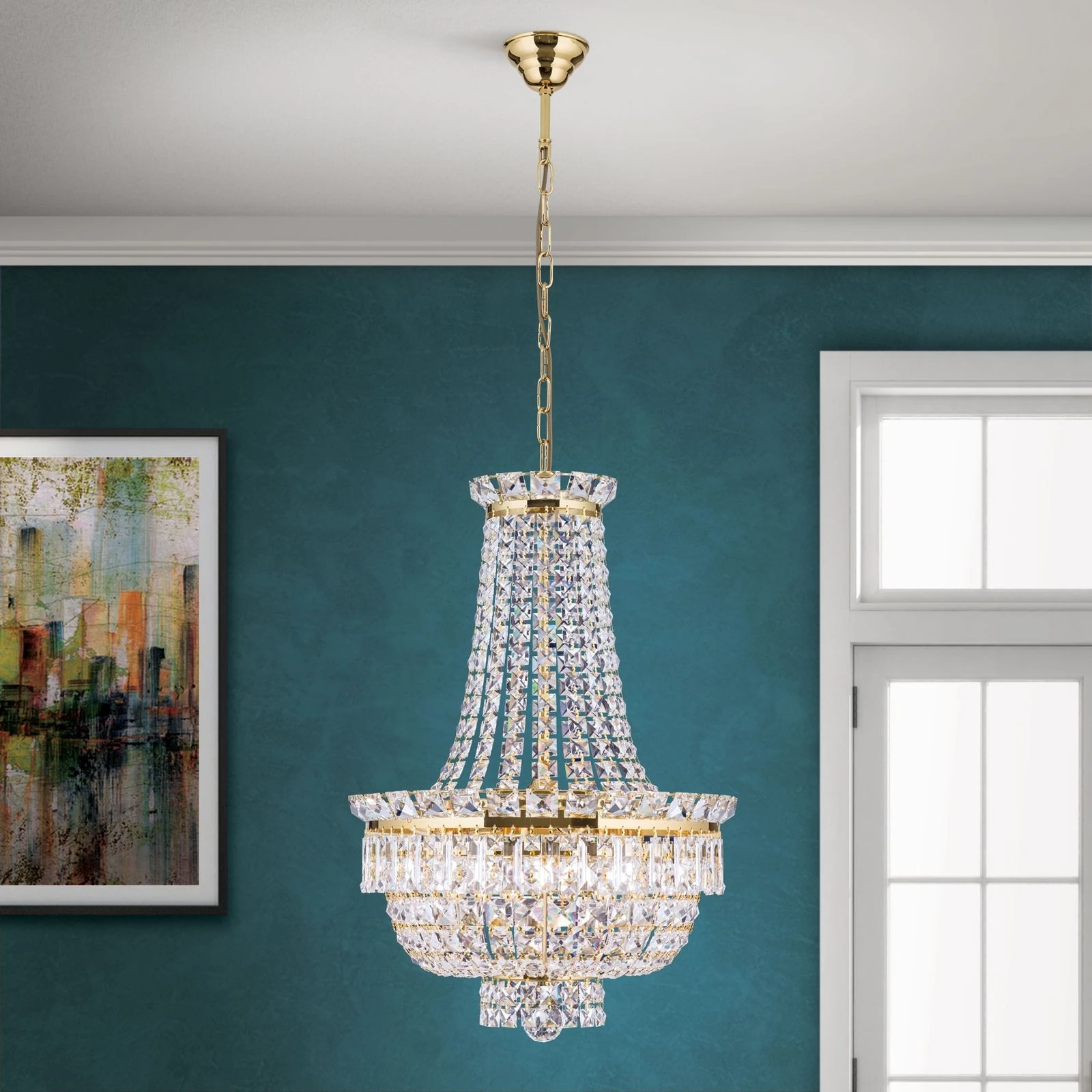 Luster Ambassador, sa 9 izvora svetla, pozlaćen 24-karatnim zlatom - 1