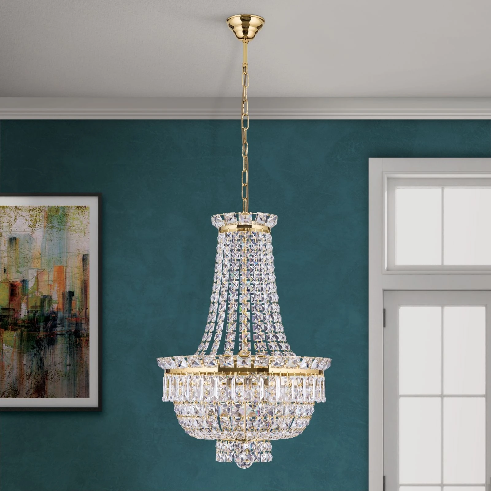 Luster Ambassador, sa 9 izvora svetla, pozlaćen 24-karatnim zlatom - 3