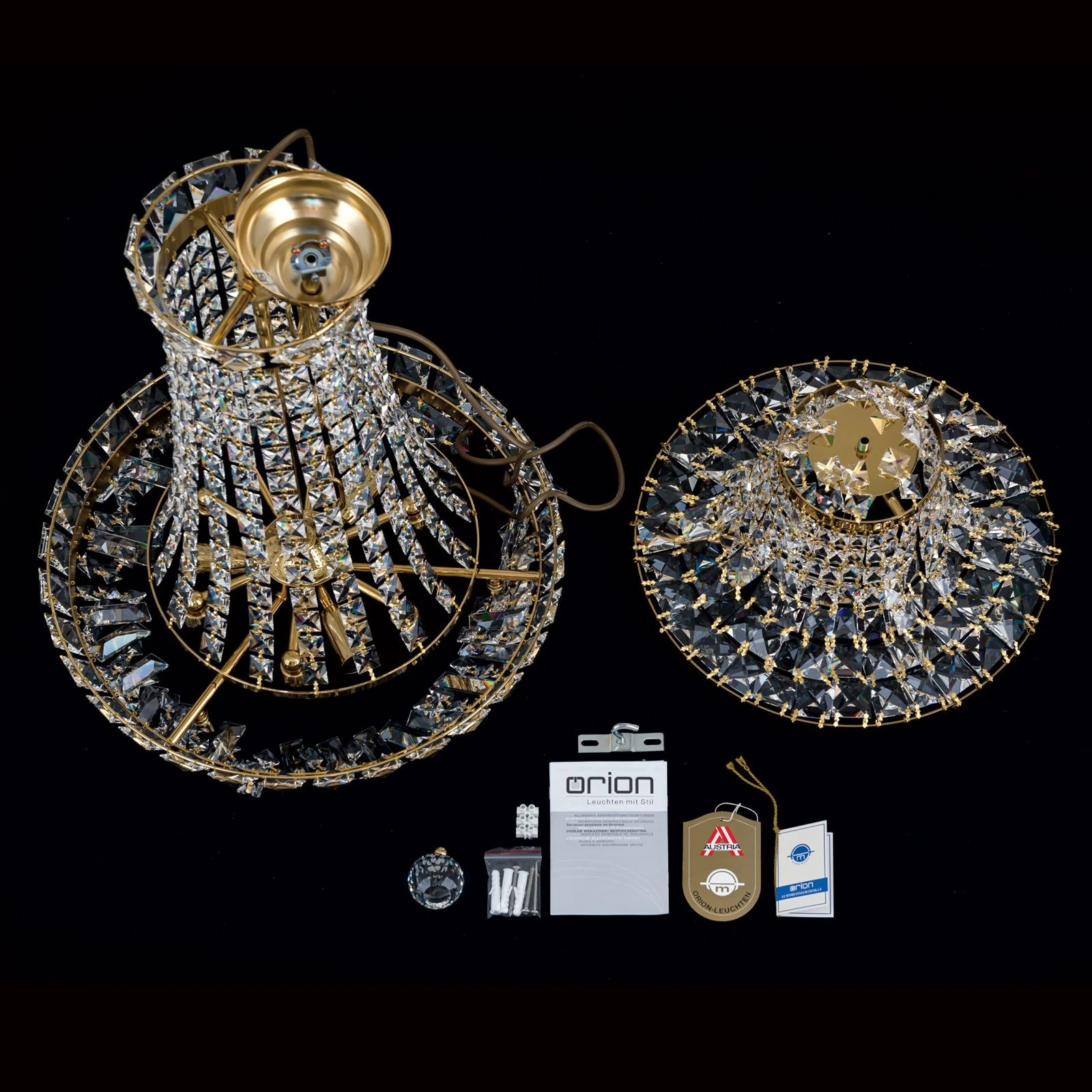 Luster Ambassador, sa 9 izvora svetla, pozlaćen 24-karatnim zlatom - 8