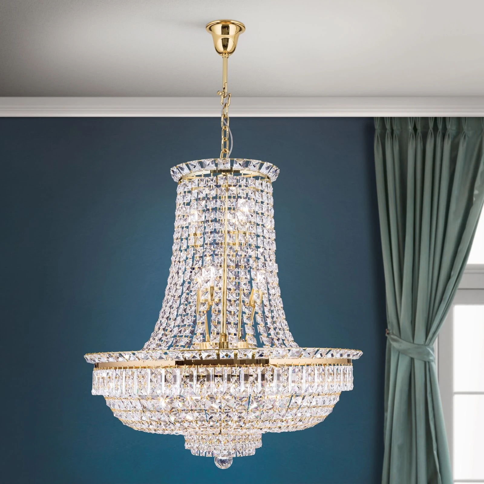 Luster Ambassador, sa 21 izvora svetla, pozlaćen 24-karatnim zlatom - 1