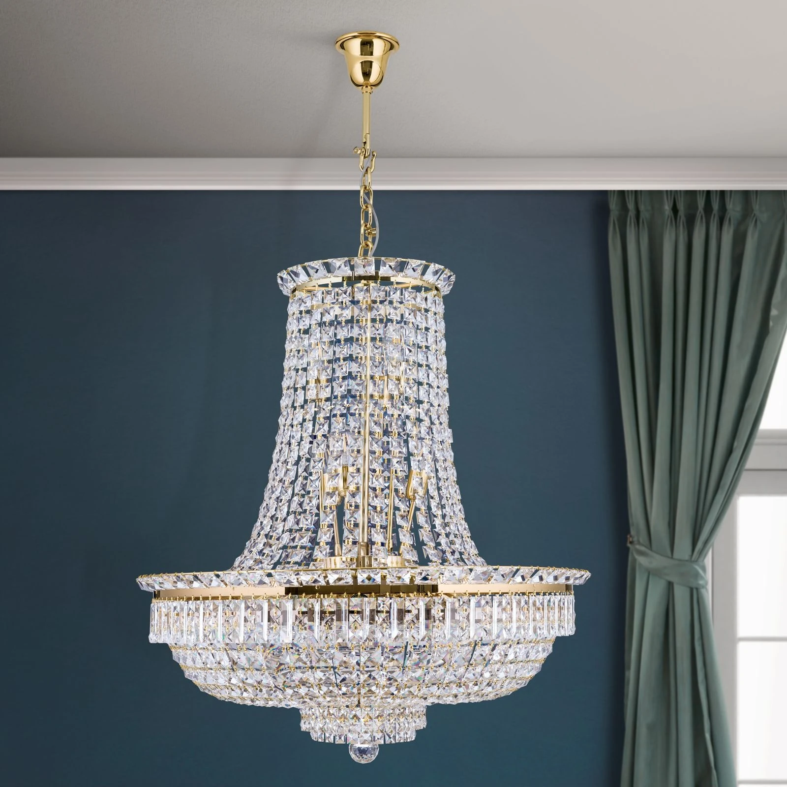 Luster Ambassador, sa 21 izvora svetla, pozlaćen 24-karatnim zlatom - 3