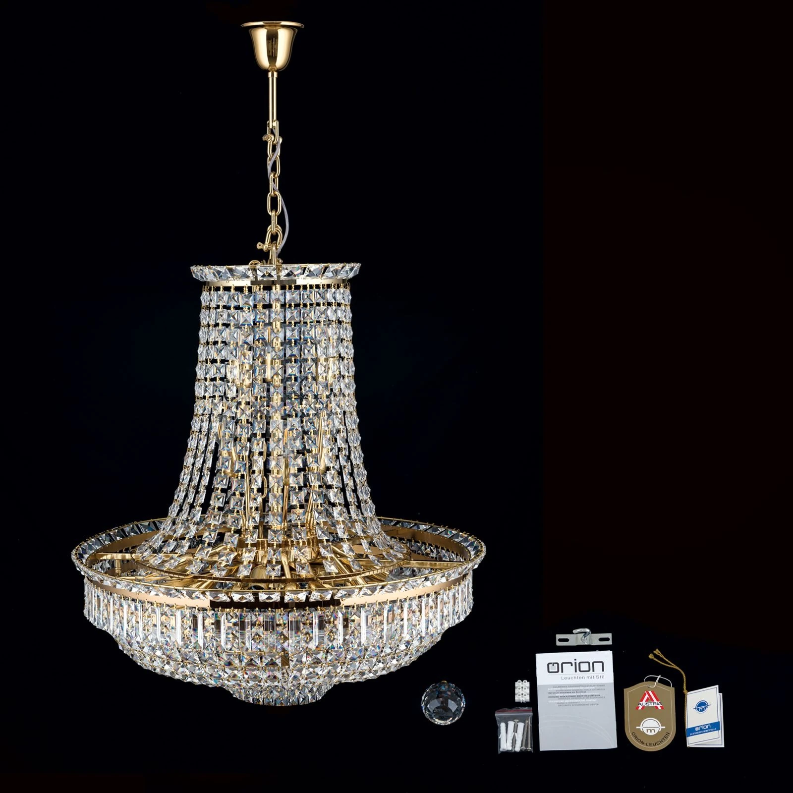 Luster Ambassador, sa 21 izvora svetla, pozlaćen 24-karatnim zlatom - 8