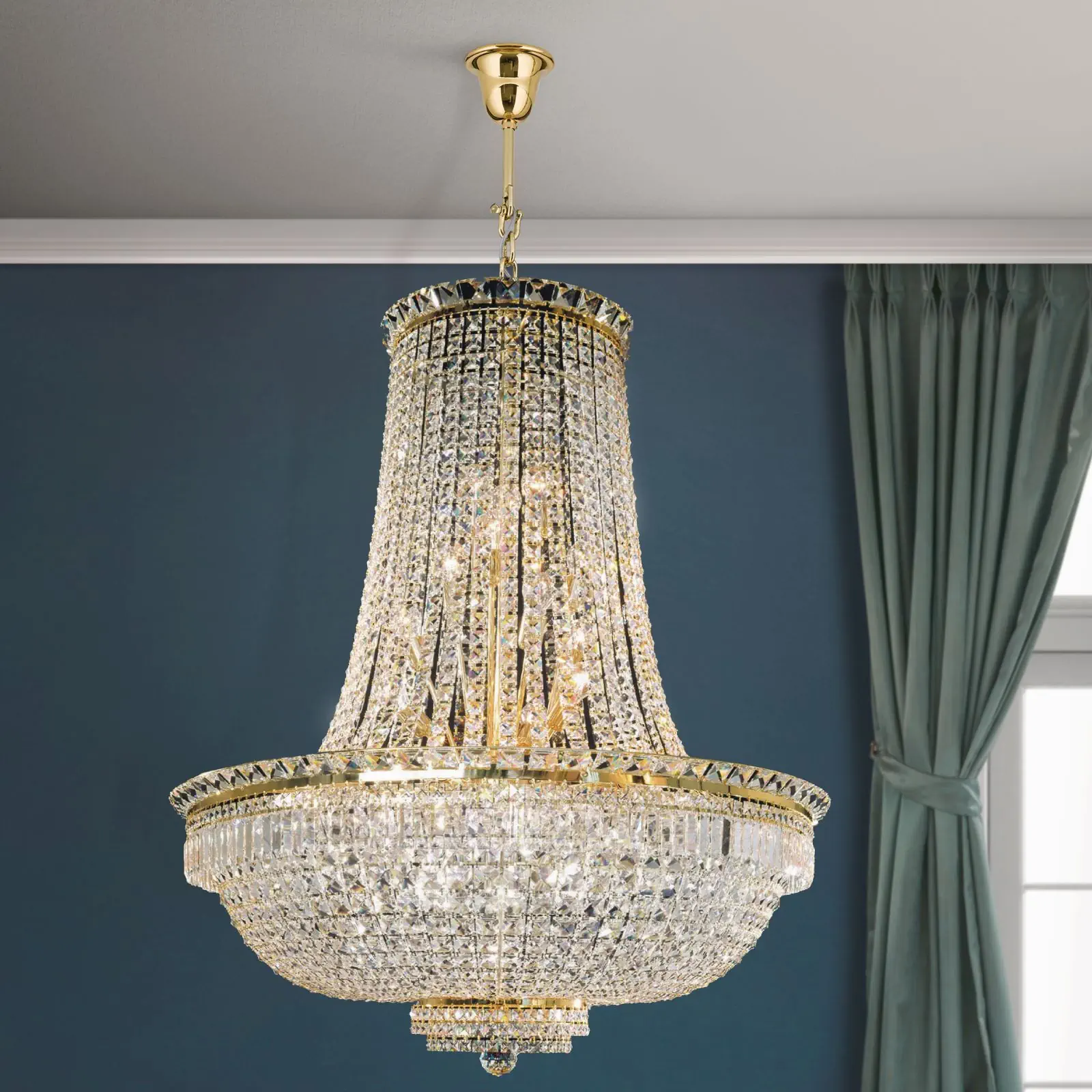 Luster AMBASSADOR, 32 izvora svetla, zlato - 1