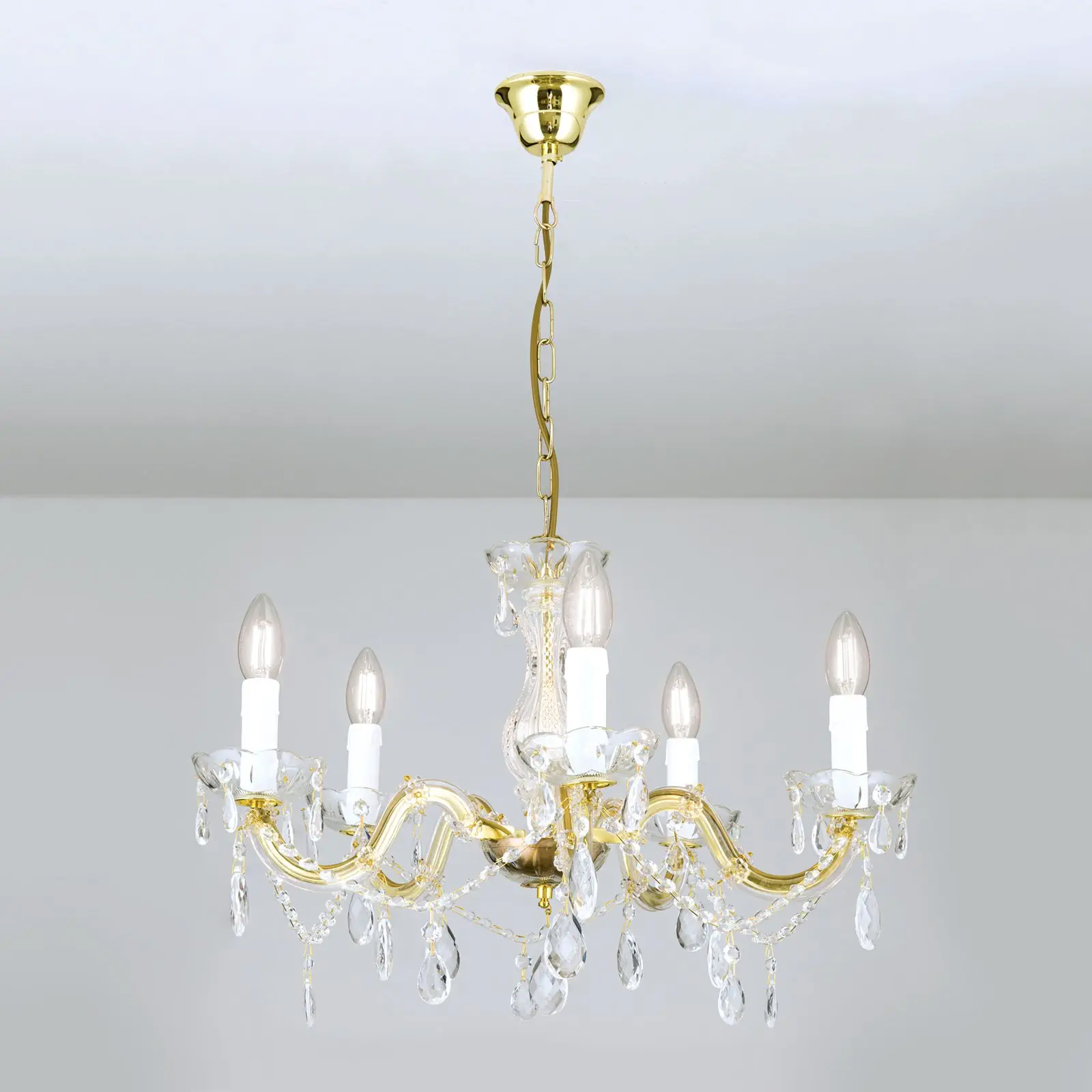 Luster MARIE CLAIRE, 5 izvora svetla, zlatni - 4