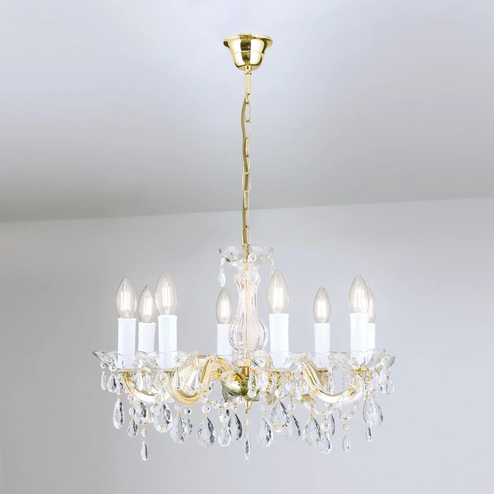 Luster MARIE CLAIRE, 8 izvora svetla, zlatni - 4