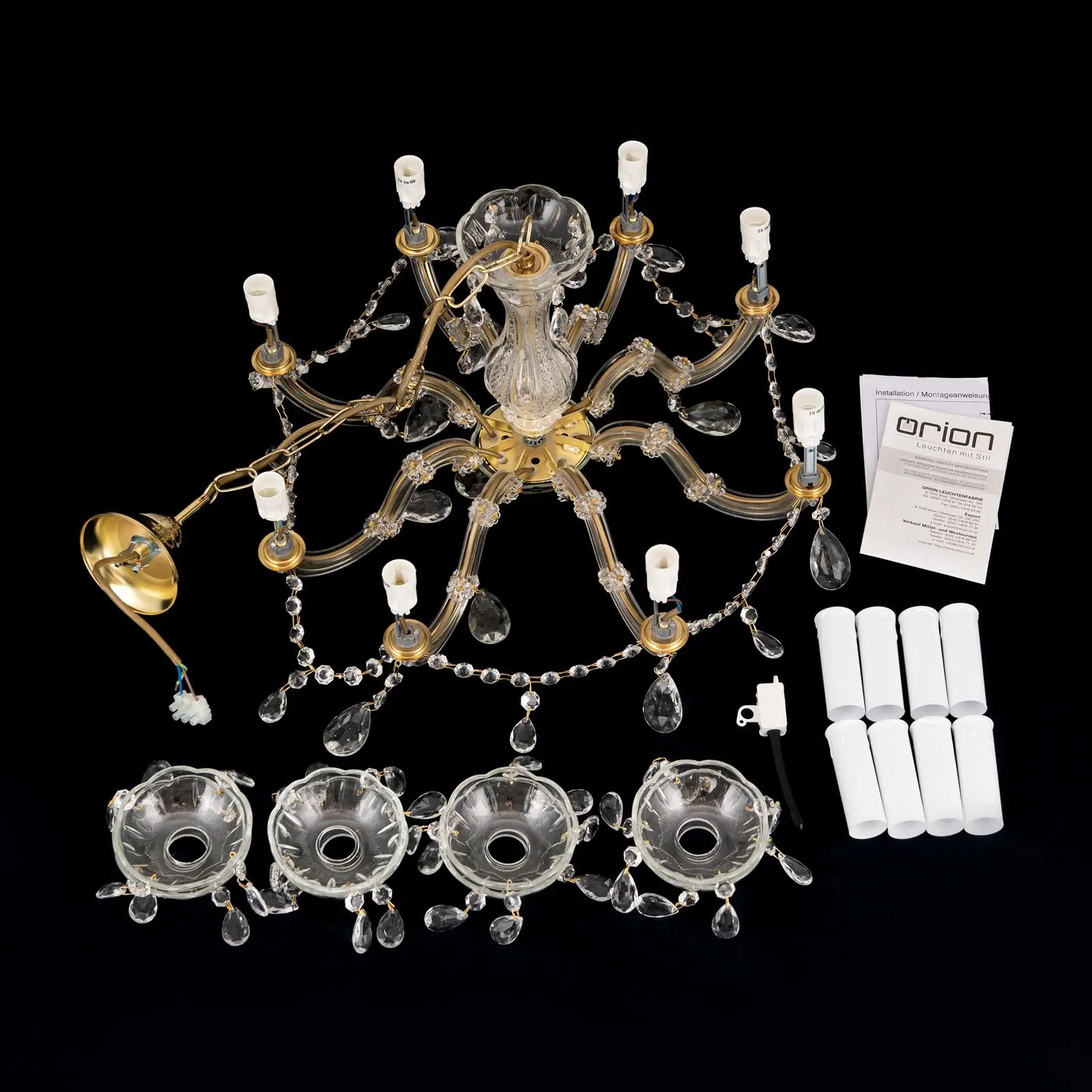 Luster MARIE CLAIRE, 8 izvora svetla, zlatni - 8