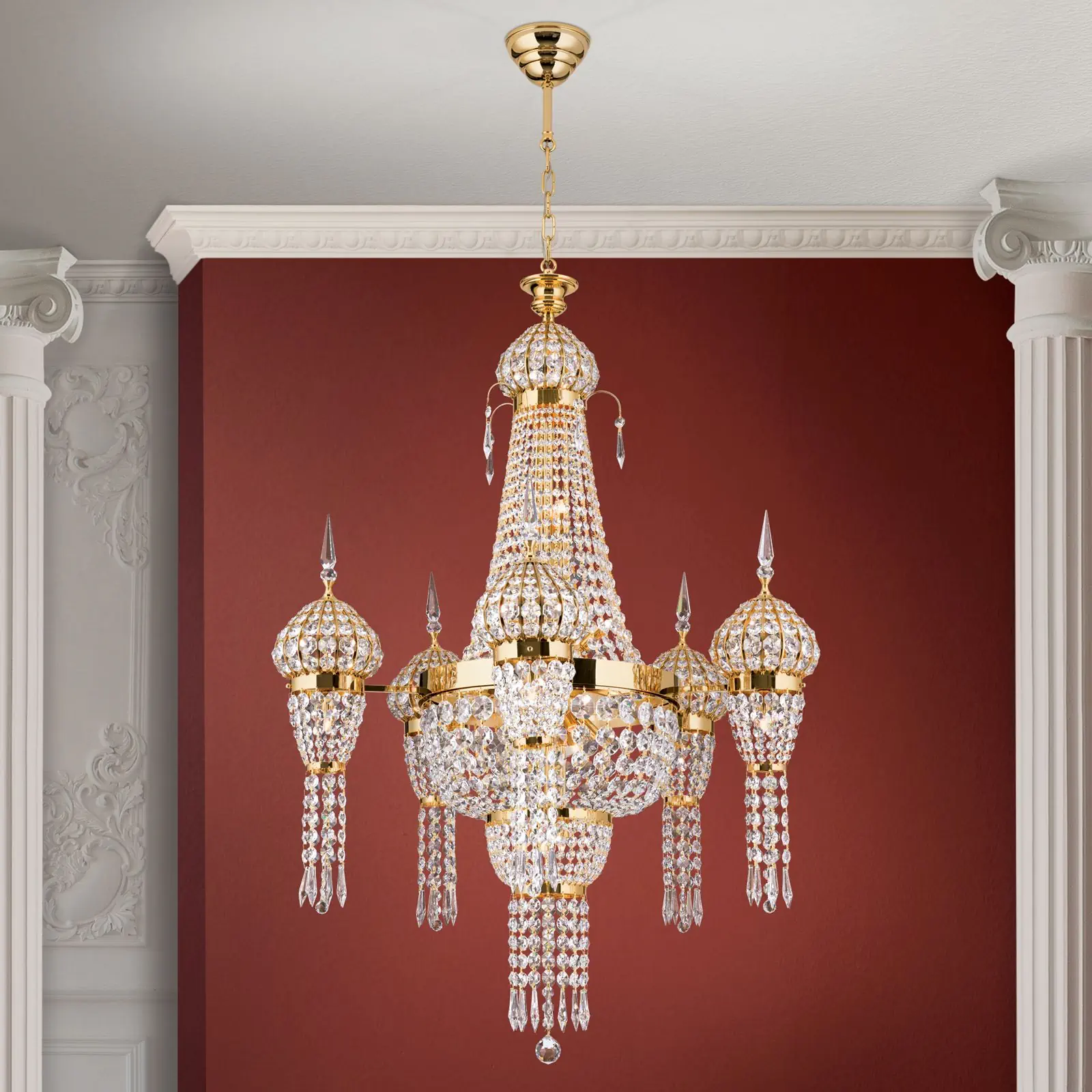 Luster ORIENTAL, 31 izvora svetla, zlatni - 2