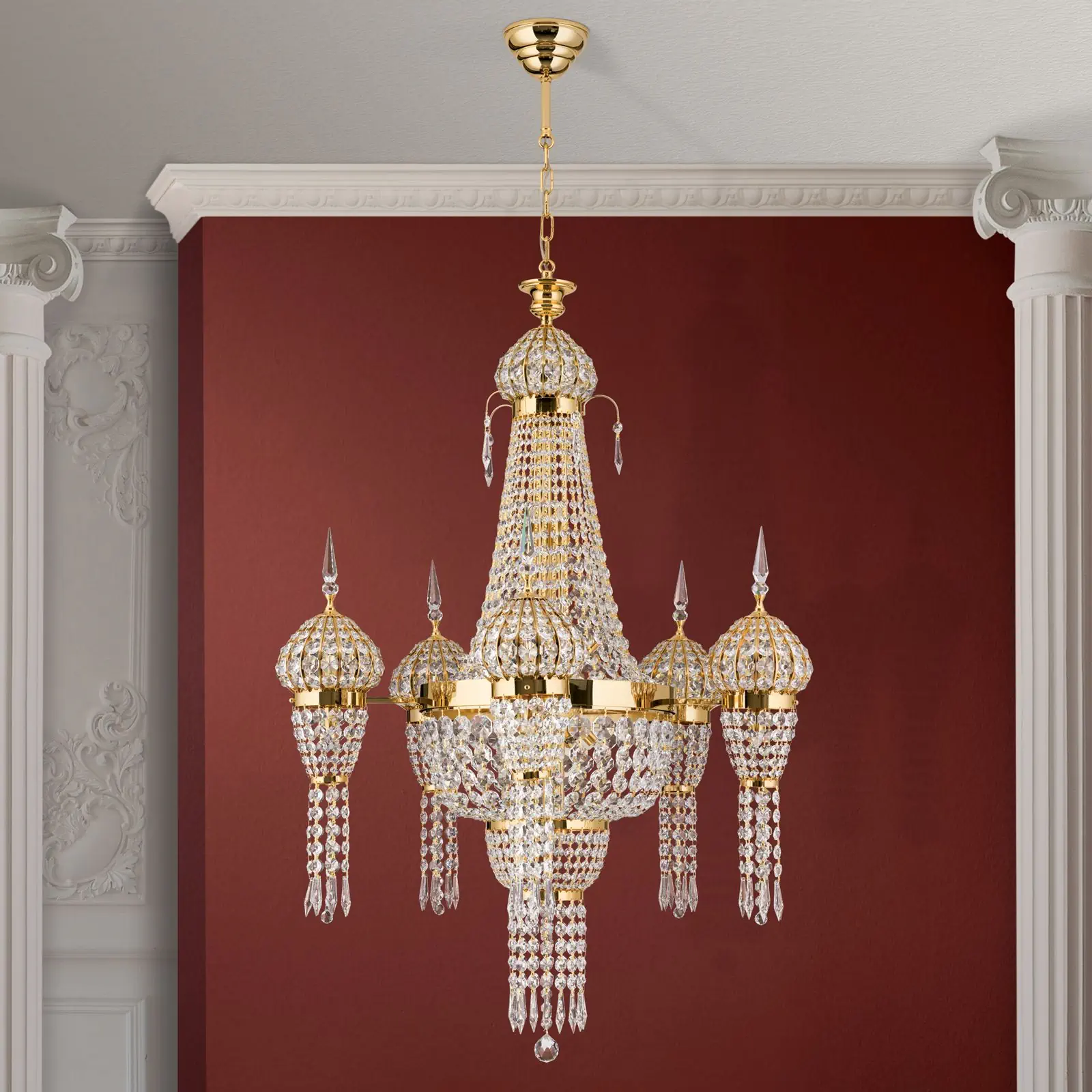 Luster ORIENTAL, 31 izvora svetla, zlatni - 3