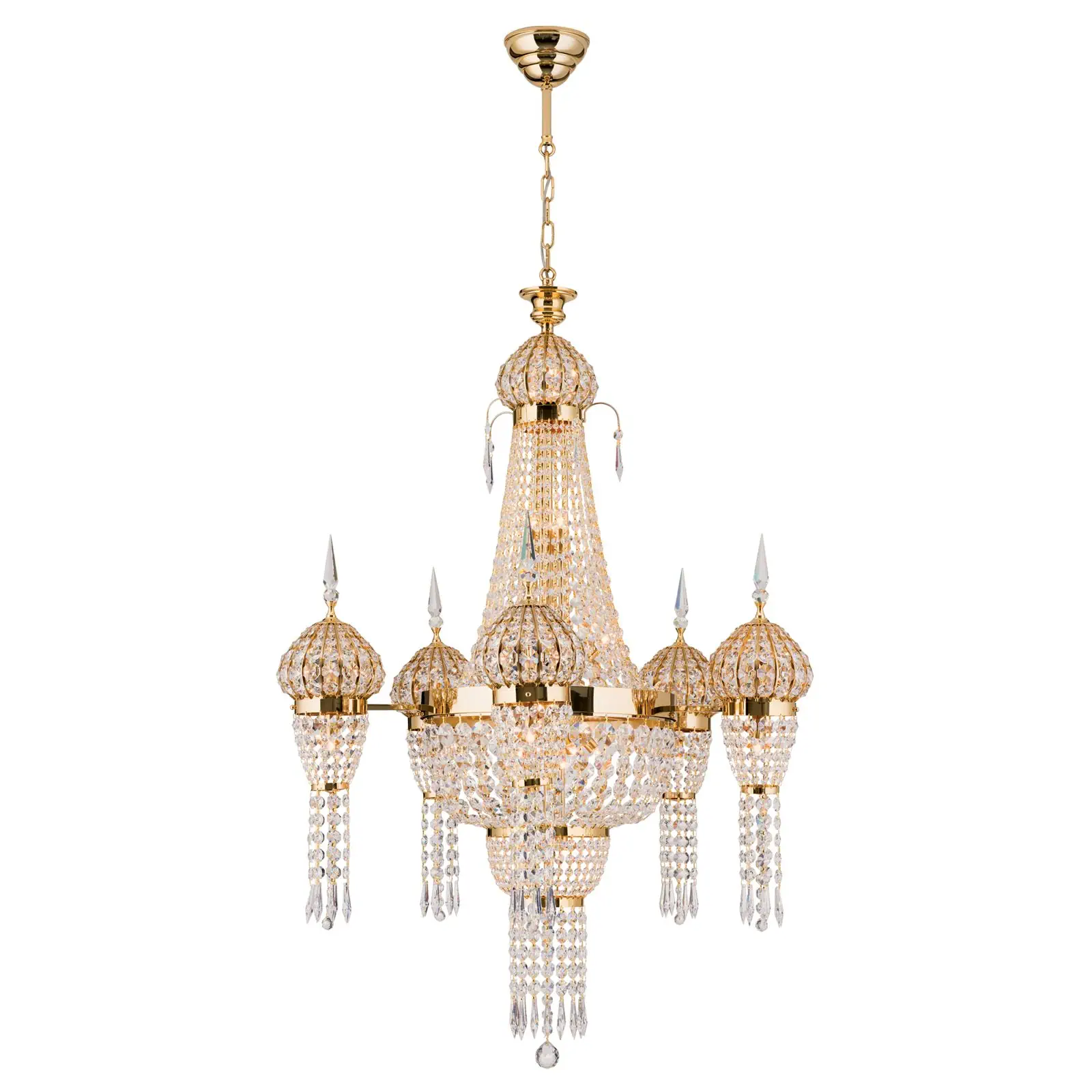 Luster ORIENTAL, 31 izvora svetla, zlatni - 4