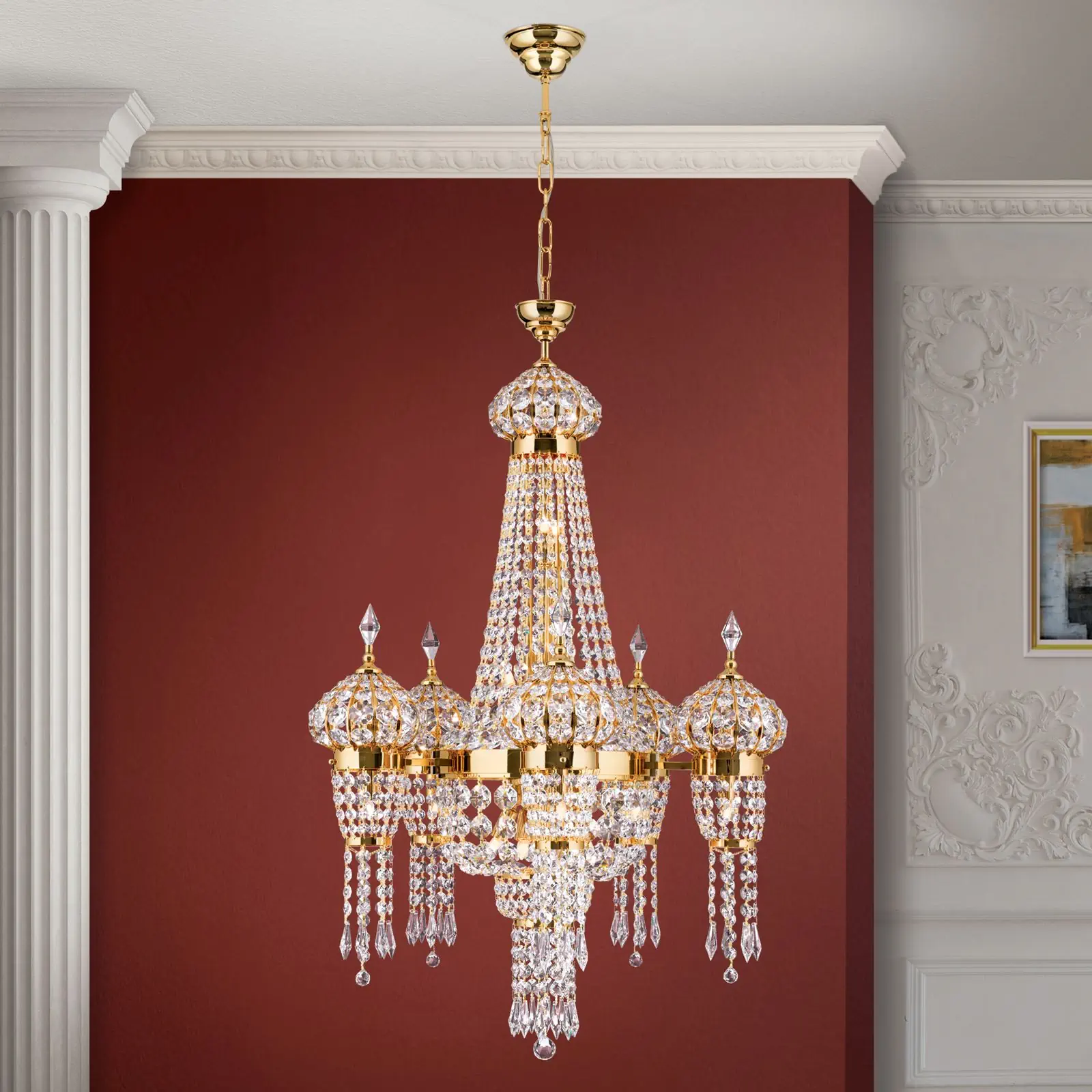 Luster ORIENTAL, 24 izvora svetla, zlatni - 1