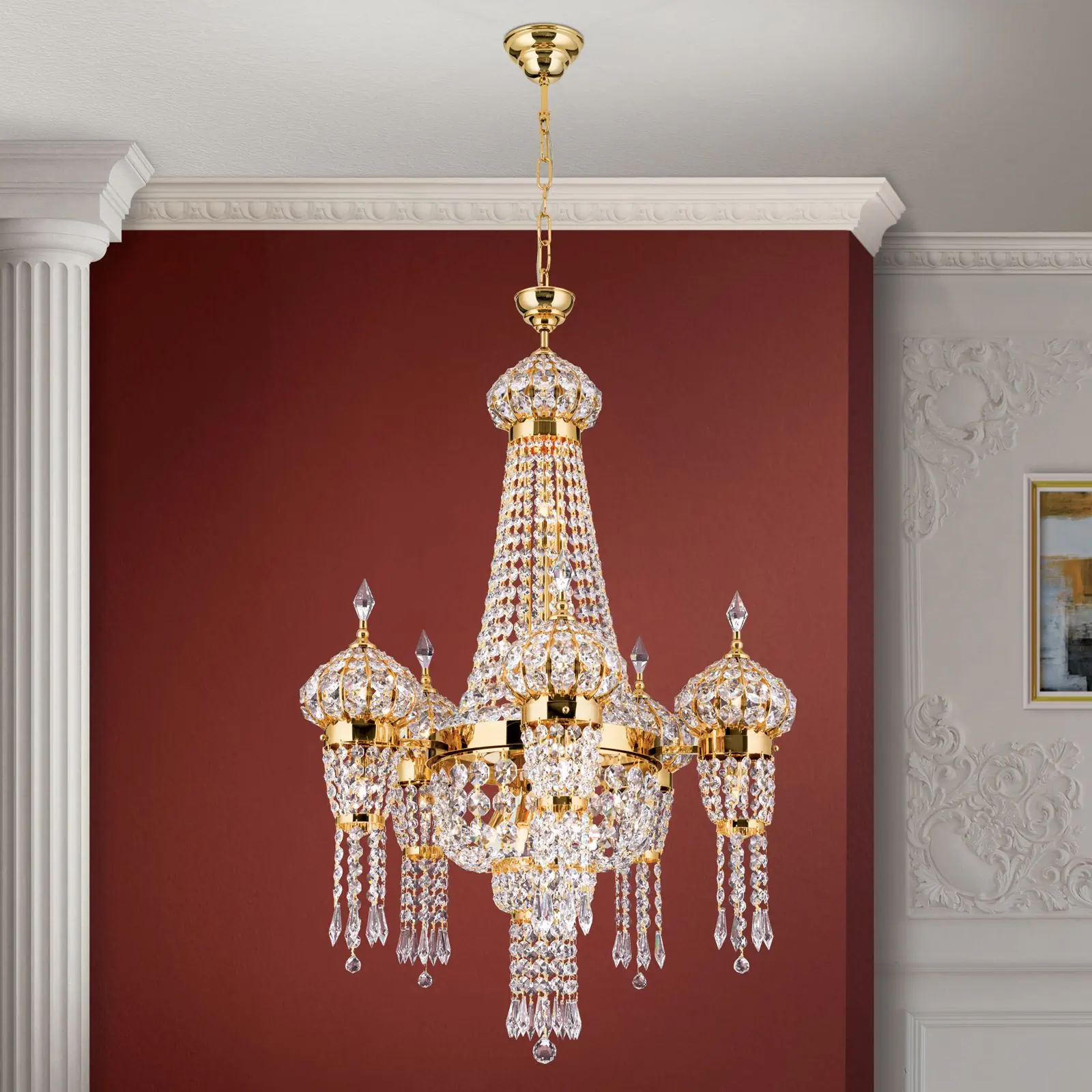 Luster ORIENTAL, 24 izvora svetla, zlatni - 2