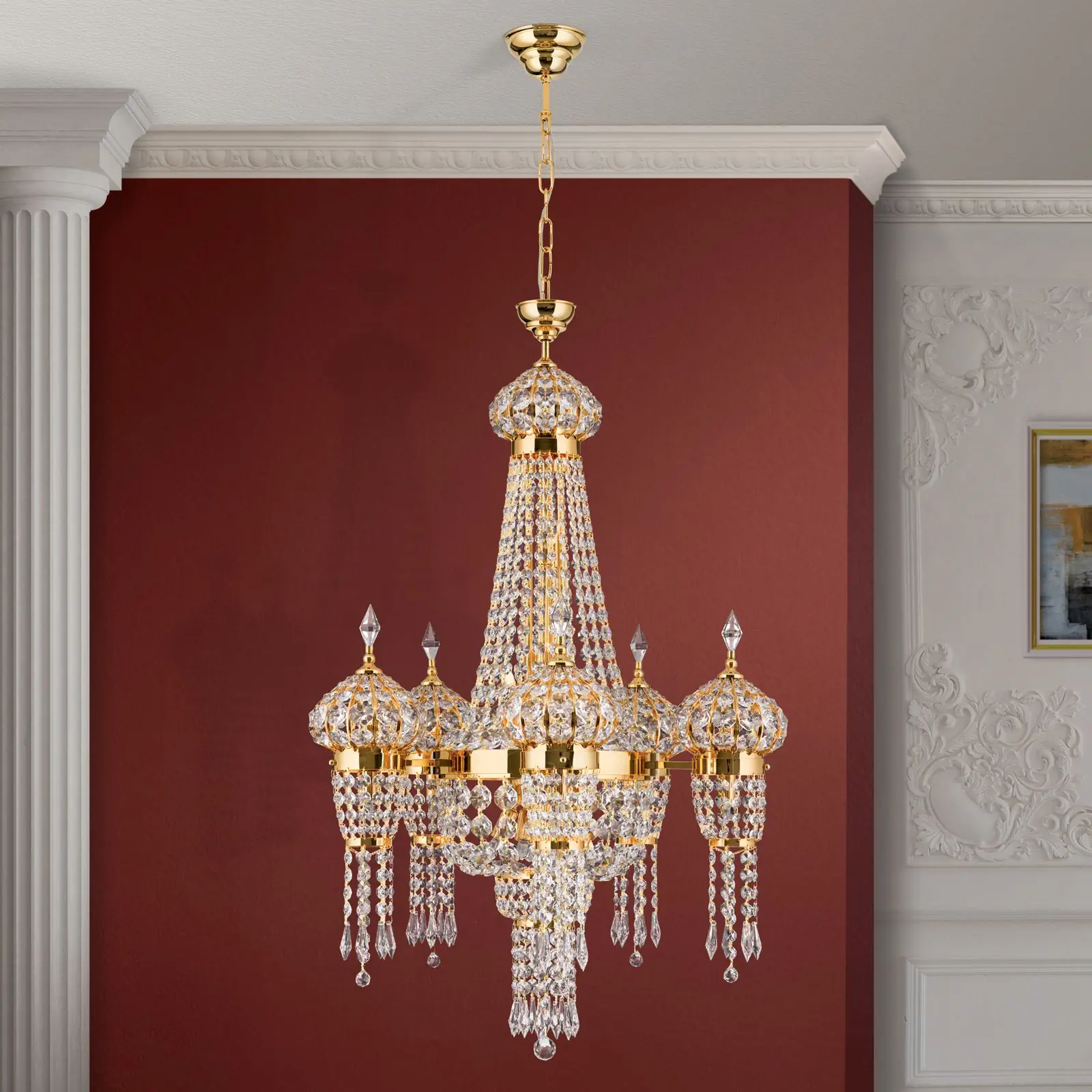 Luster ORIENTAL, 24 izvora svetla, zlatni - 3