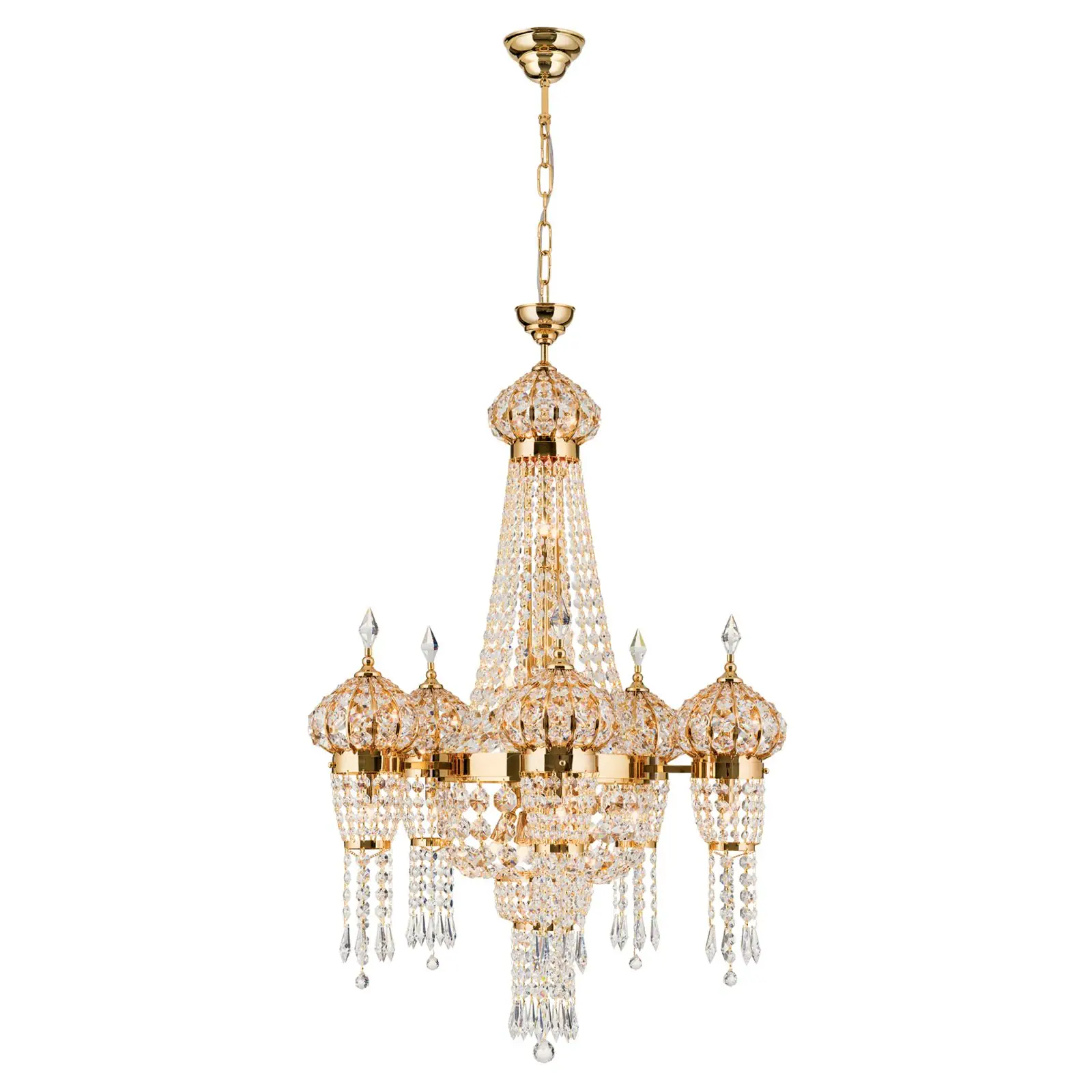 Luster ORIENTAL, 24 izvora svetla, zlatni - 4