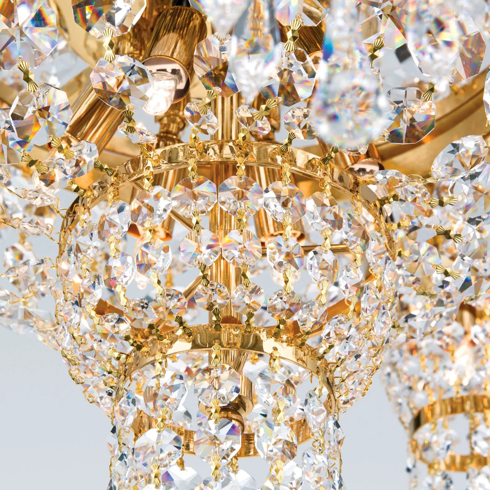 Luster ORIENTAL, 24 izvora svetla, zlatni - 6