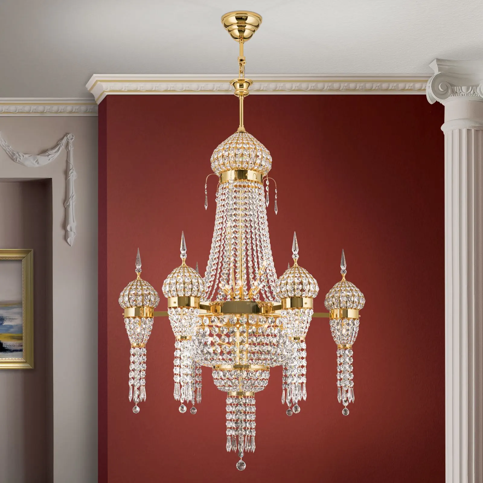 Luster ORIENTAL, 36 izvora svetla, zlatni - 2