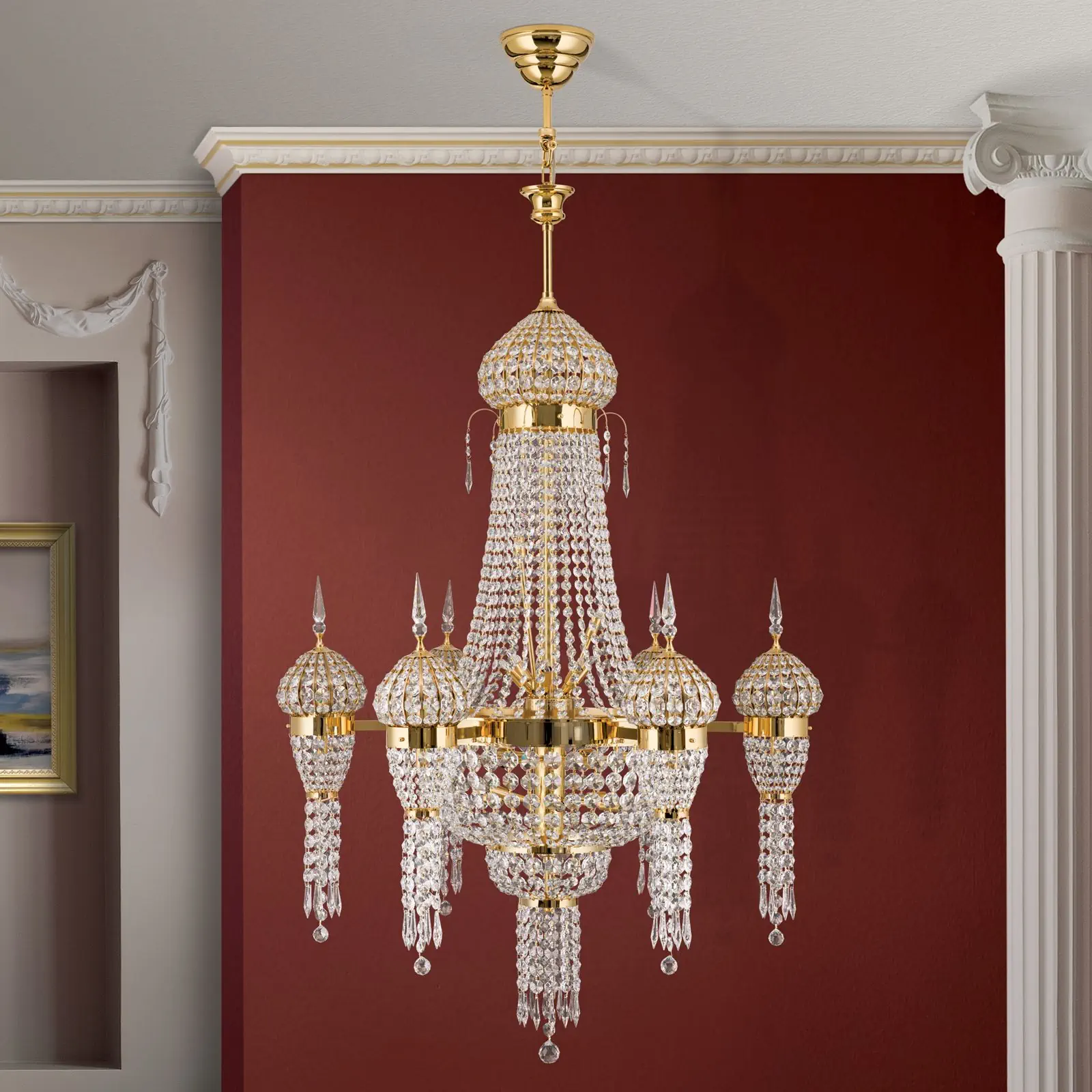 Luster ORIENTAL, 36 izvora svetla, zlatni - 3