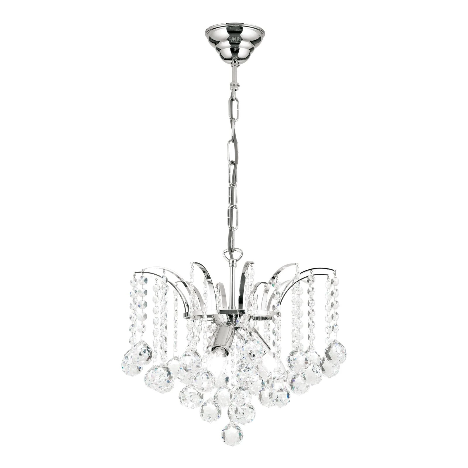 Luster KRISTALL KLASSISCH, 3 izvora svetla, hrom, providni kristal - 4