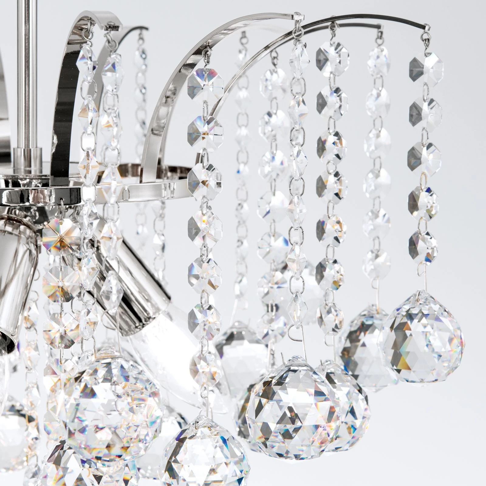 Luster KRISTALL KLASSISCH, 3 izvora svetla, hrom, providni kristal - 5