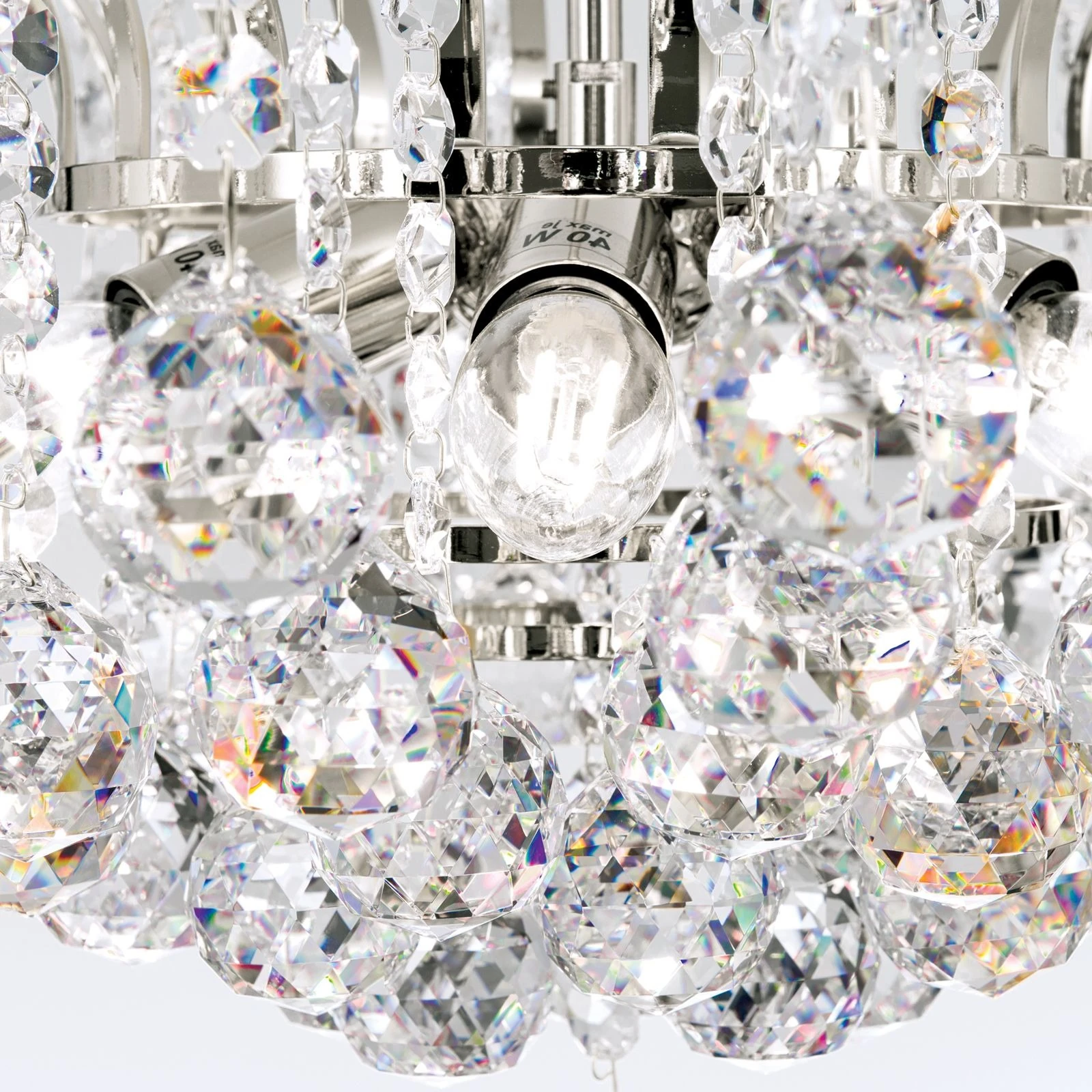 Luster KRISTALL KLASSISCH, 6 izvora svetla, hrom, providni kristal - 5