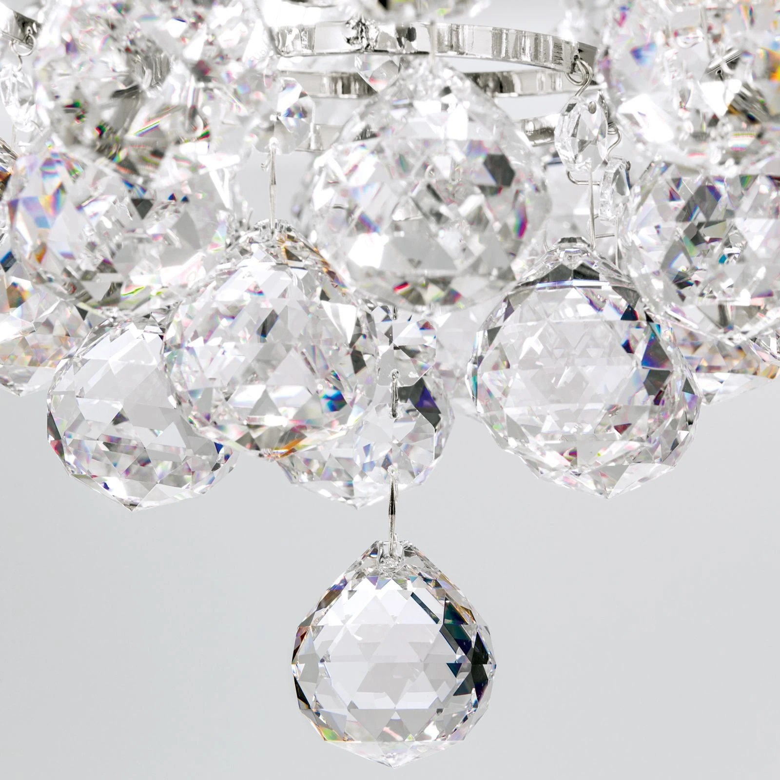 Luster KRISTALL KLASSISCH, 6 izvora svetla, hrom, providni kristal - 6